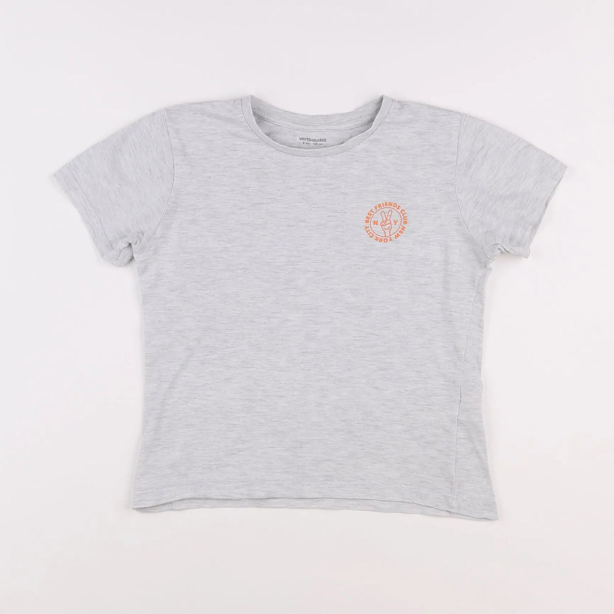 Vertbaudet - tee-shirt gris - 8 ans