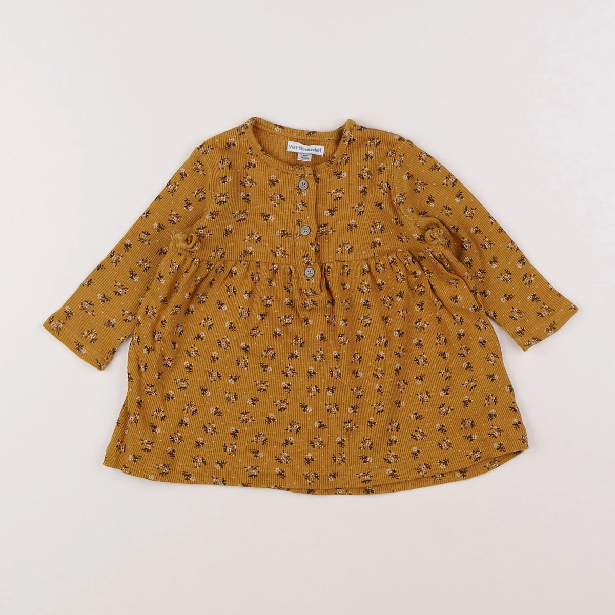 Vertbaudet - robe jaune - 12 mois