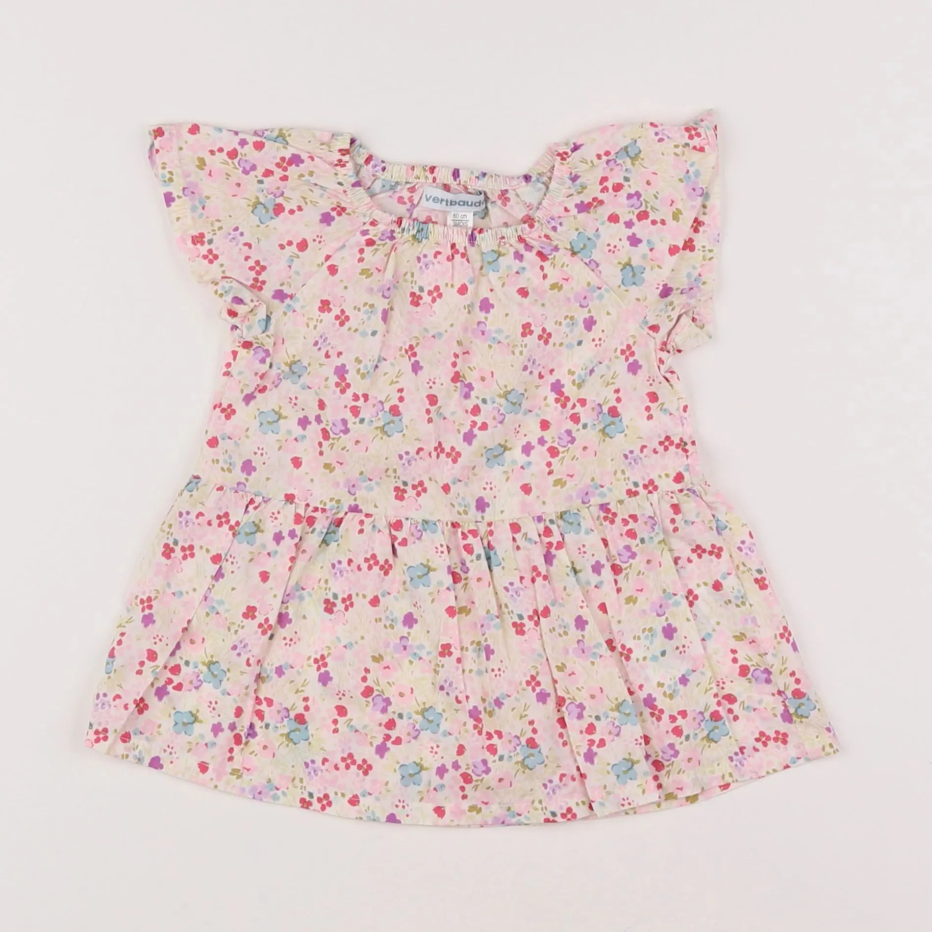 Vertbaudet - robe multicolore - 3 mois