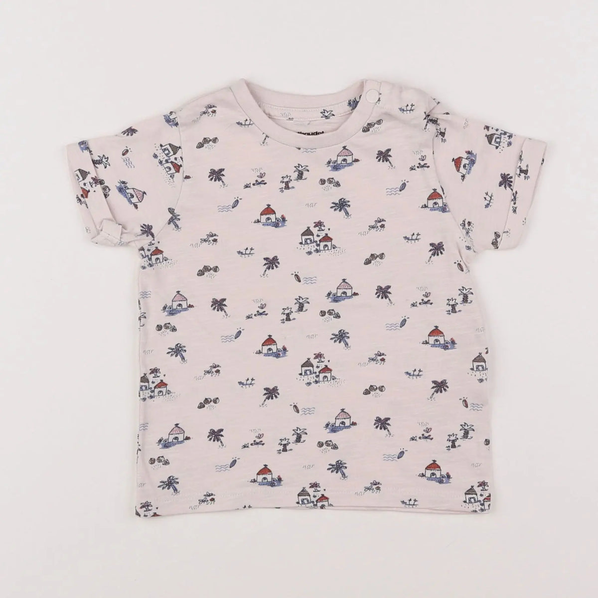 Vertbaudet - tee-shirt beige - 12 mois