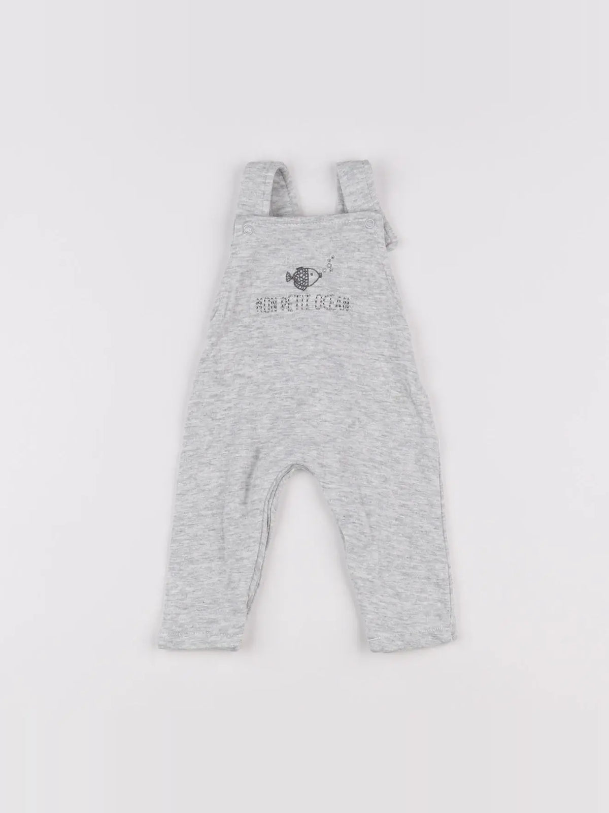 Vertbaudet - salopette gris - 1 mois