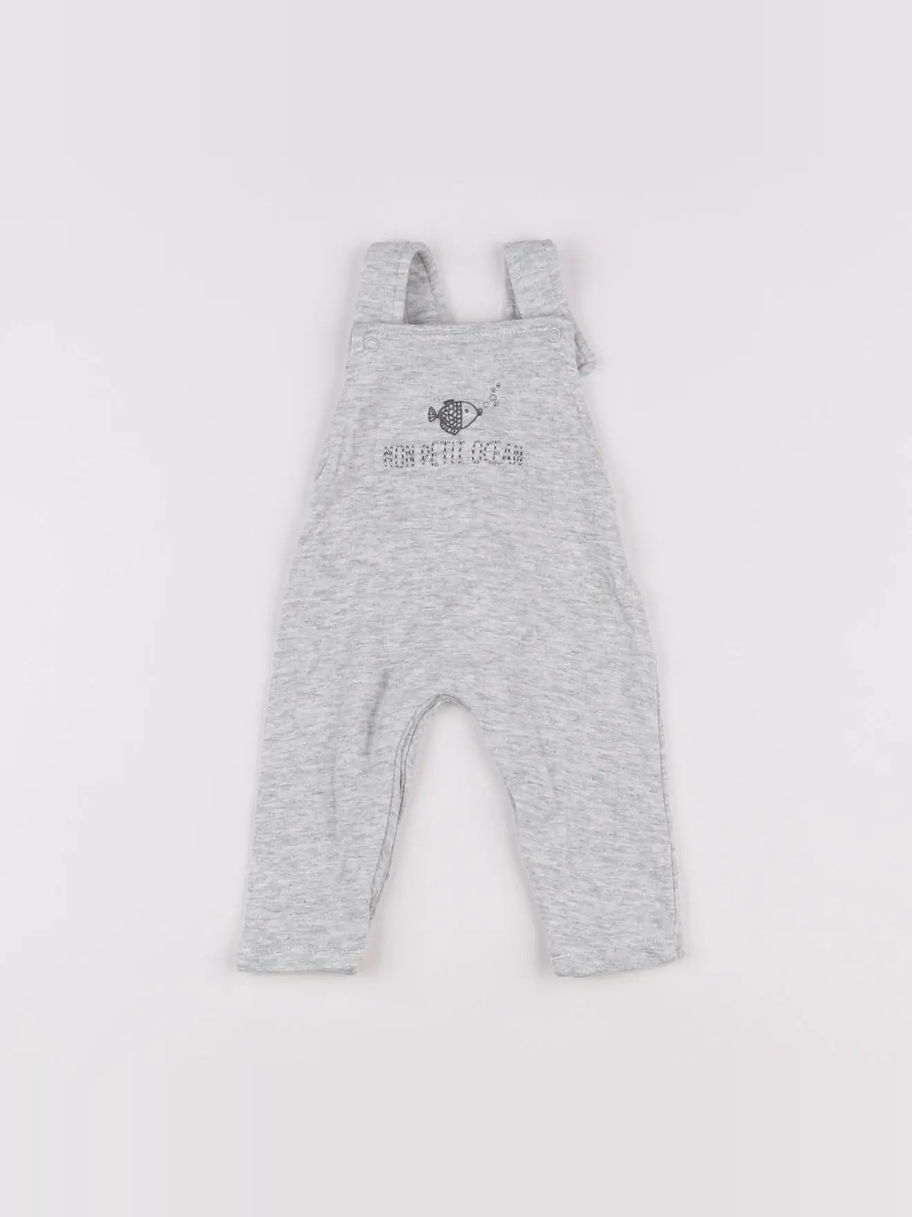 Vertbaudet - salopette gris - 1 mois