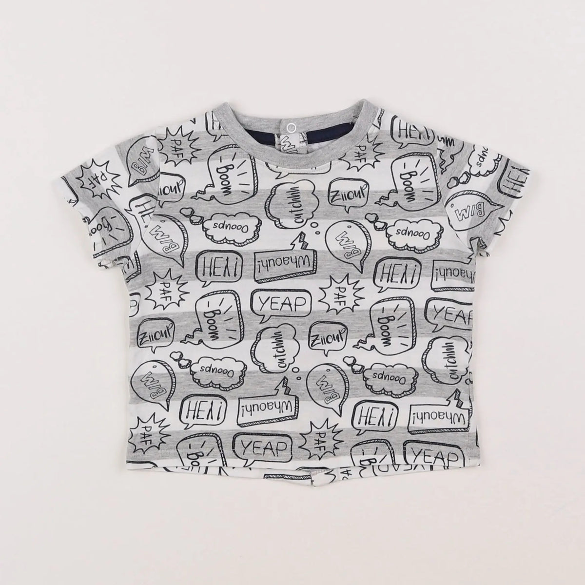 Vertbaudet - tee-shirt gris - 9 mois