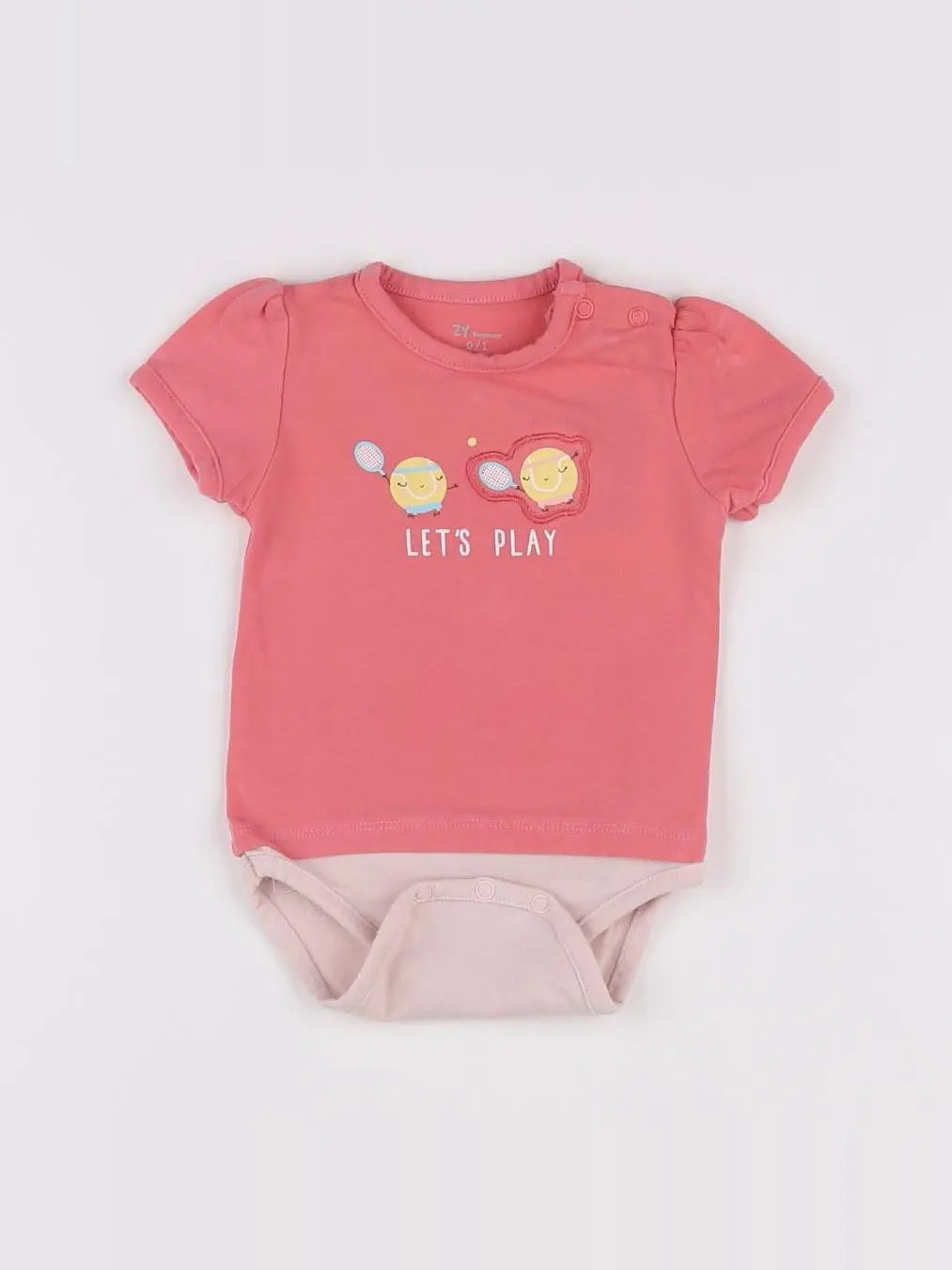 Zippy - body tee-shirt rose - 0/1 mois