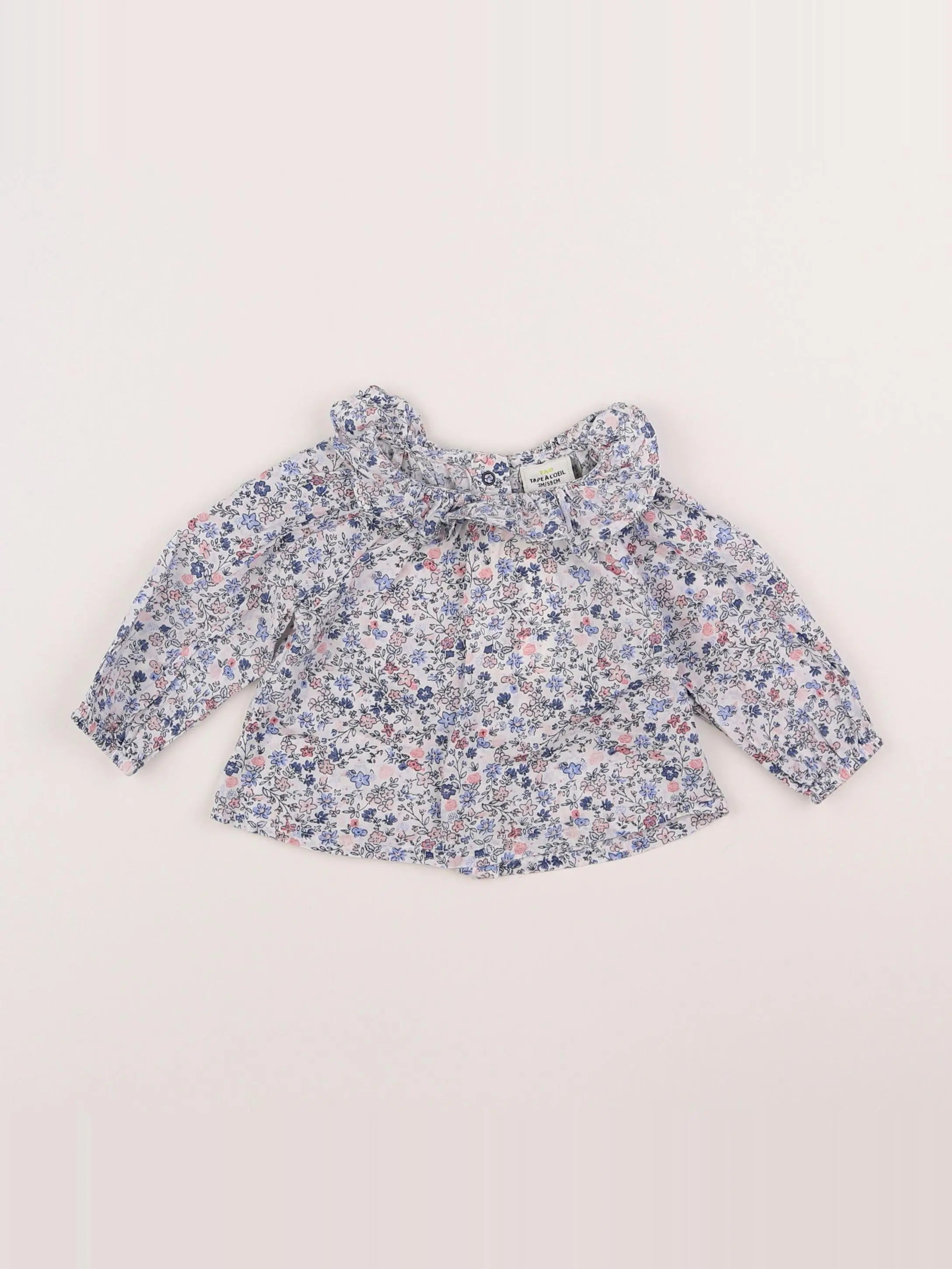 Tape à l'oeil - blouse bleu - 3 mois