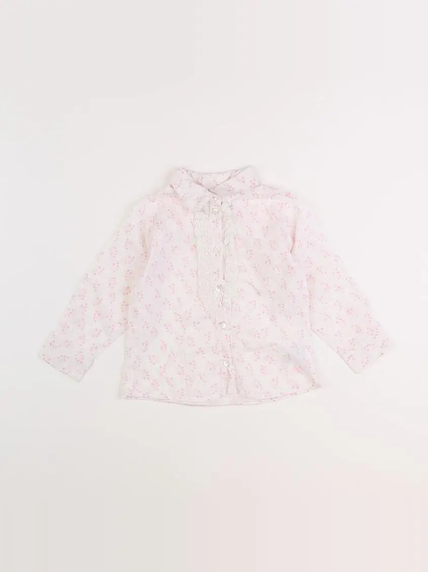 River Woods - blouse blanc, rose - 2 ans