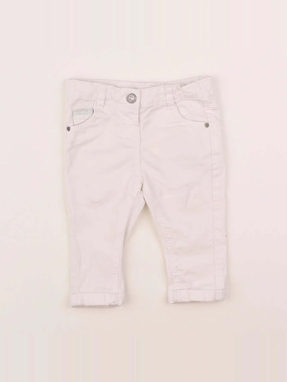 Tape à l'oeil - pantalon blanc - 6 mois