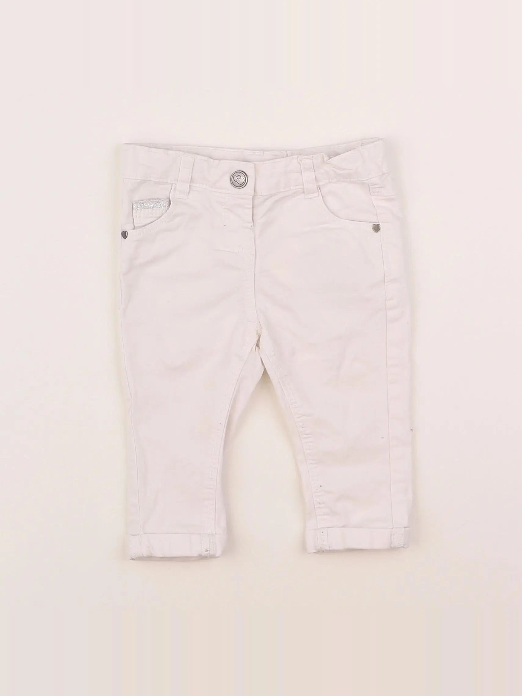 Tape à l'oeil - pantalon blanc - 6 mois