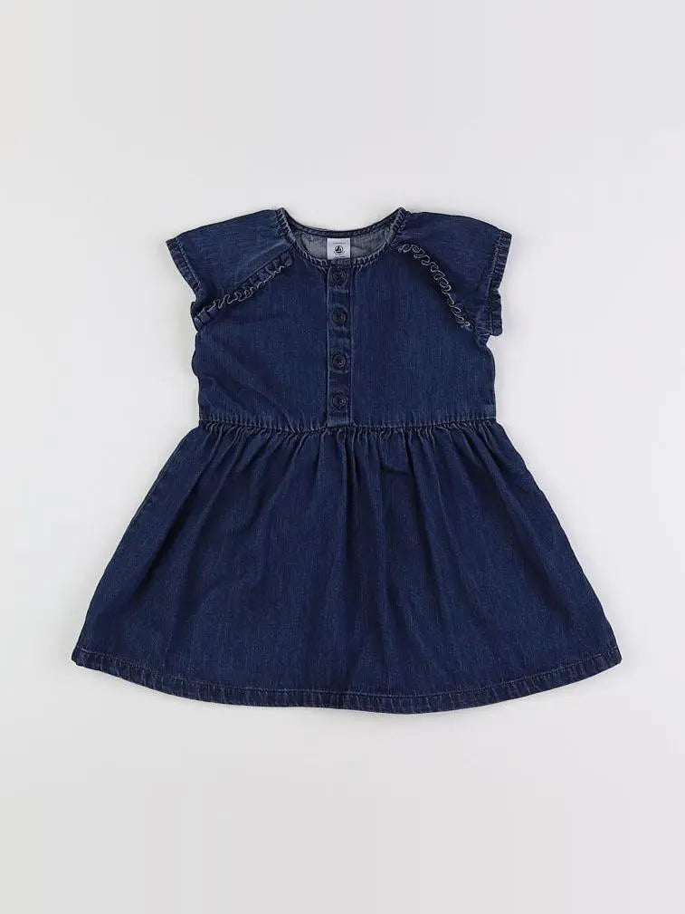 Petit Bateau - robe bleu - 2 ans