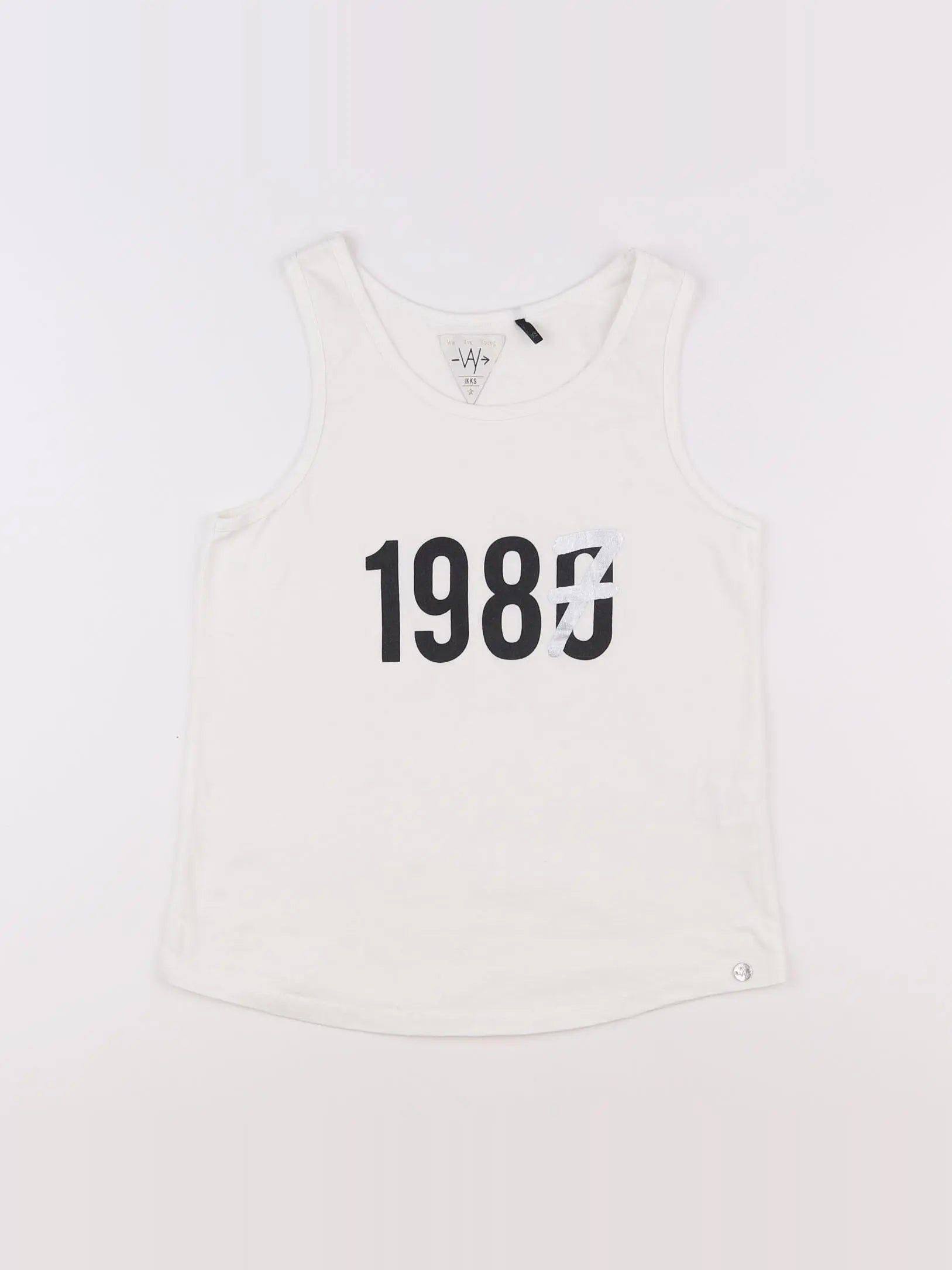 IKKS - débardeur blanc, argent - 12 ans