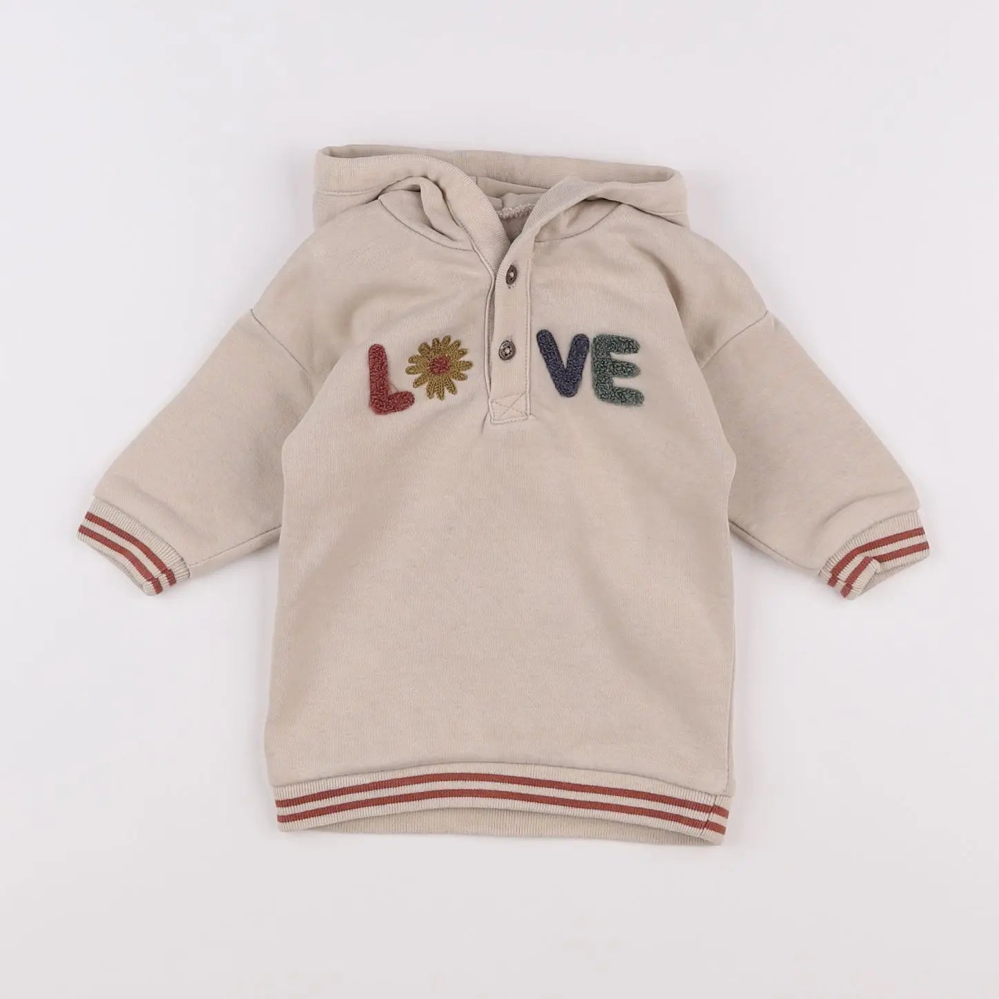 Vertbaudet - robe beige - 6 mois