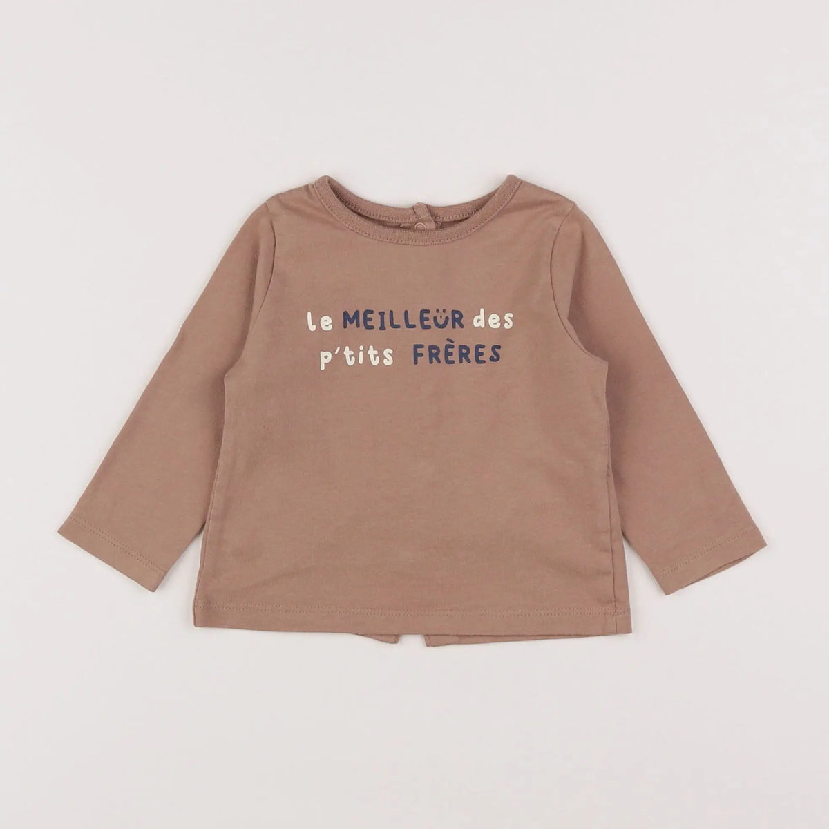 Vertbaudet - tee-shirt marron - 6 mois