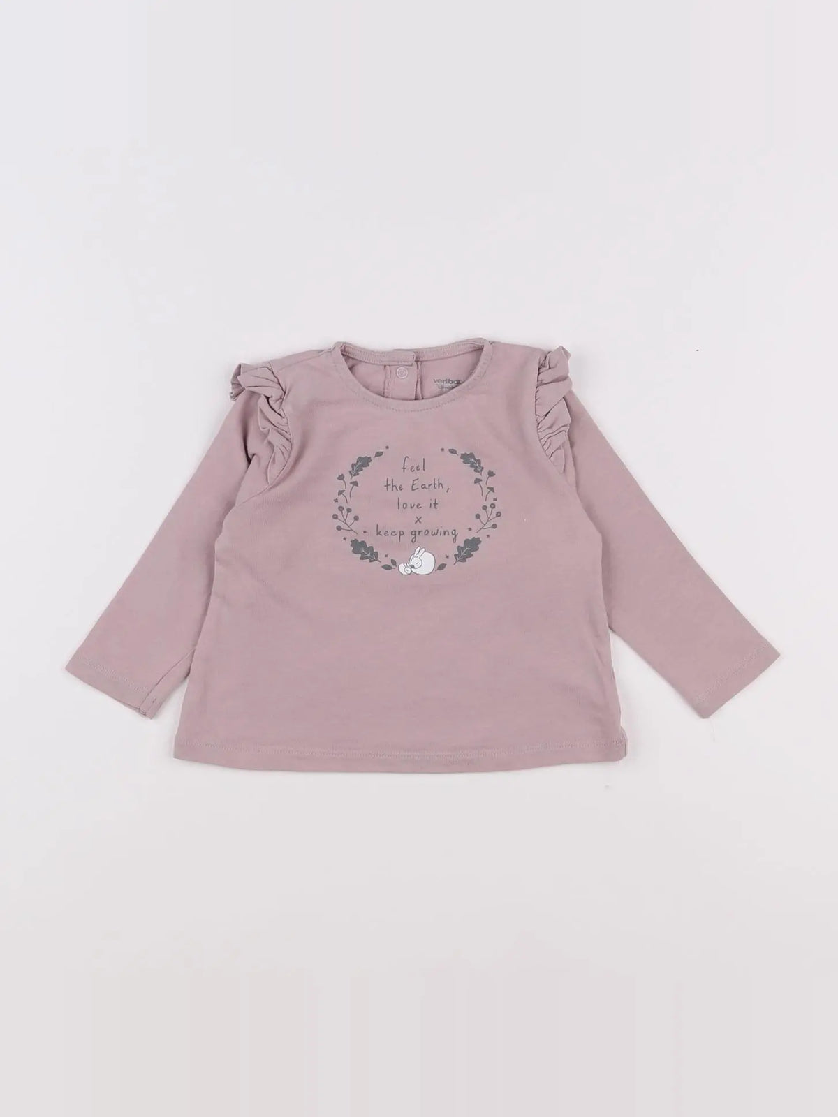 Vertbaudet - tee-shirt violet - 12 mois