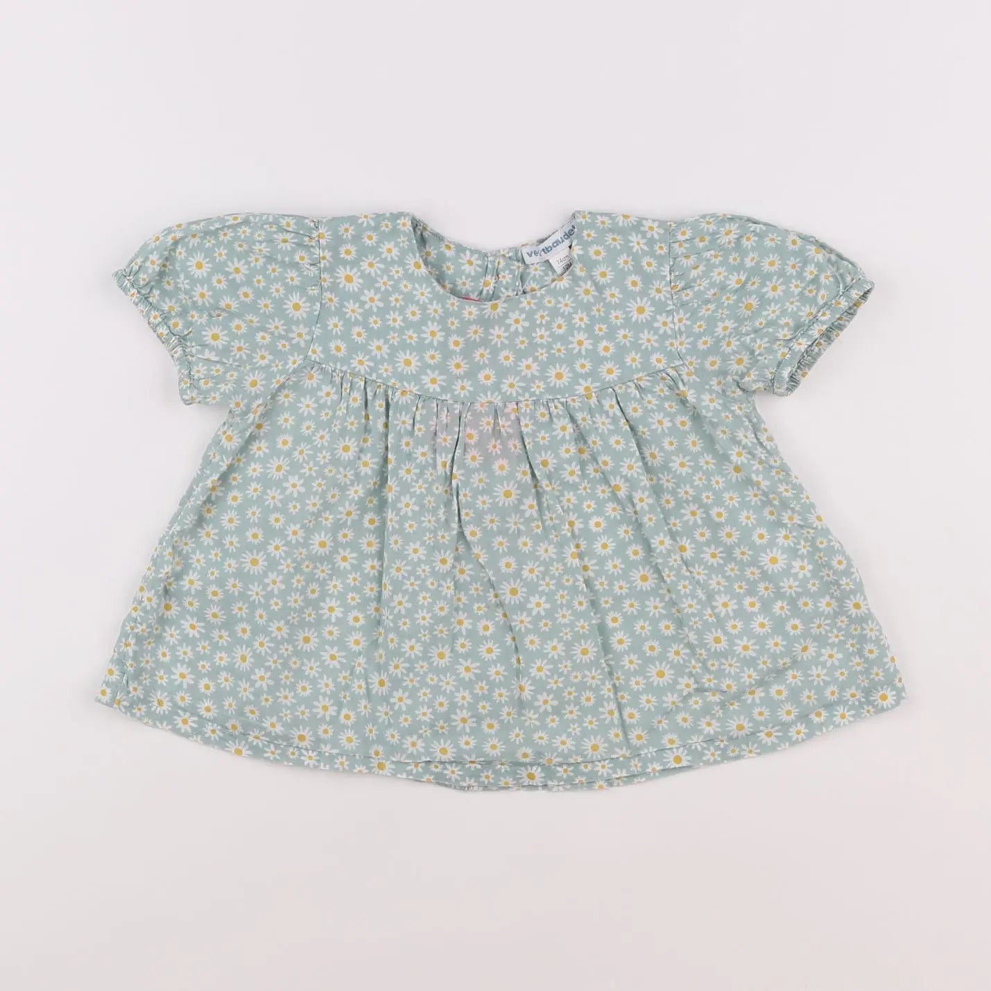 Vertbaudet - blouse vert - 12 mois