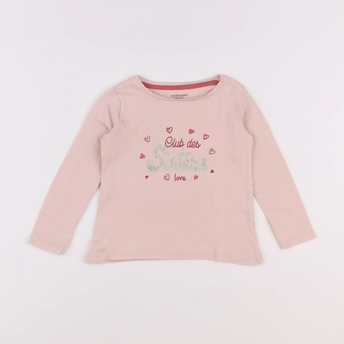 Vertbaudet - tee-shirt rose - 2 ans