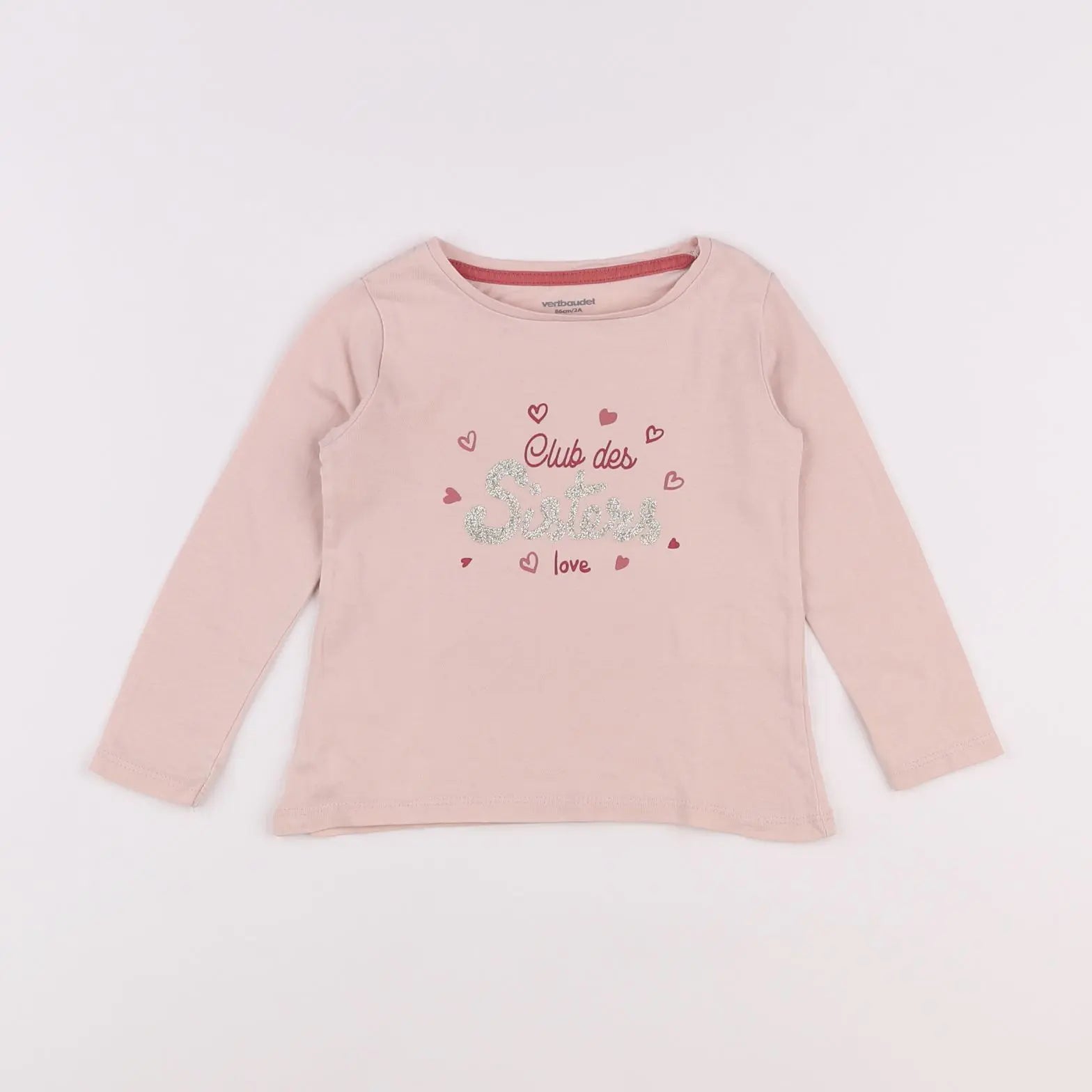 Vertbaudet - tee-shirt rose - 2 ans