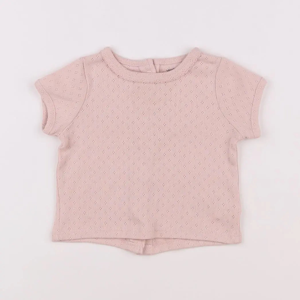 Vertbaudet - tee-shirt rose - 3 mois