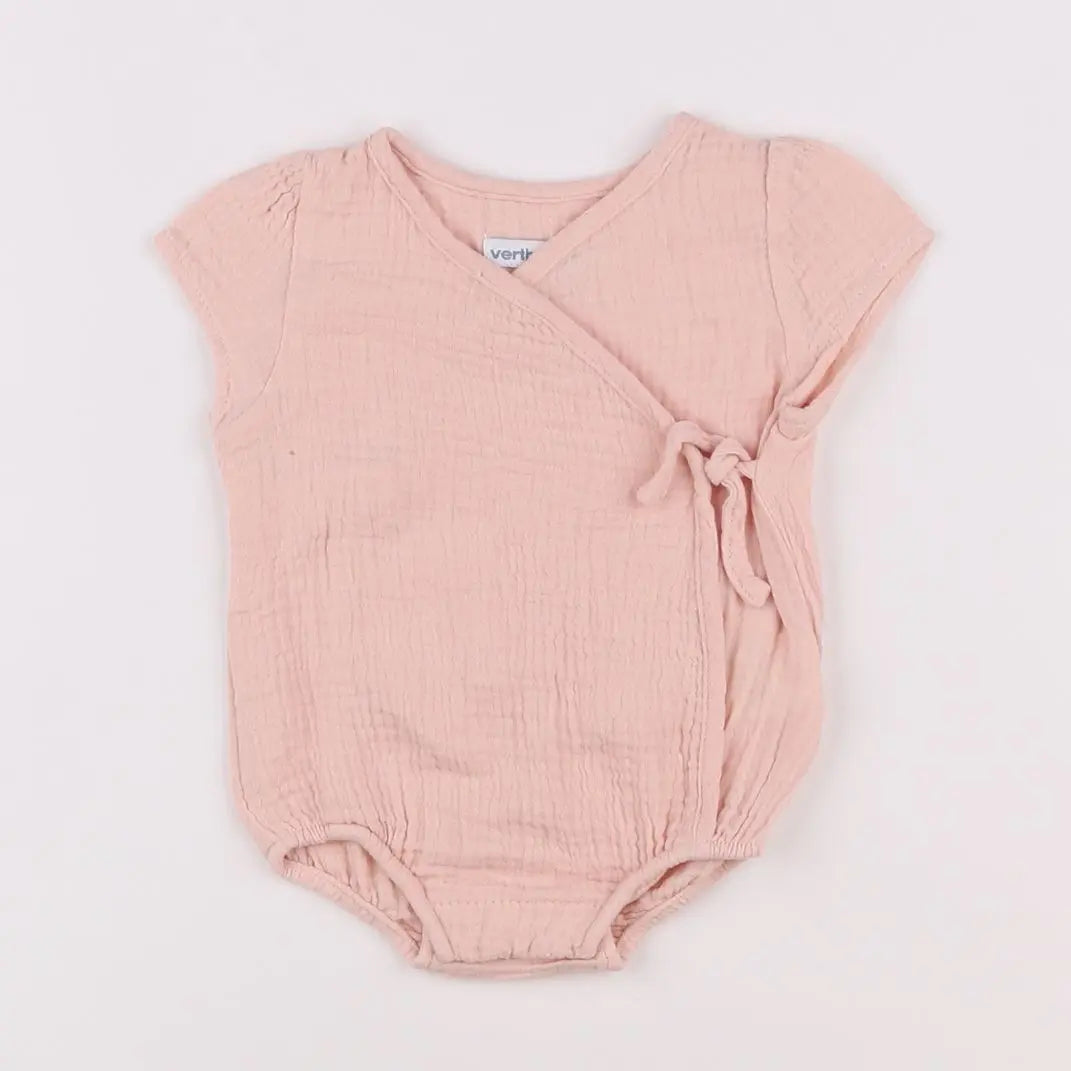 Vertbaudet - combinaison rose - 1 mois