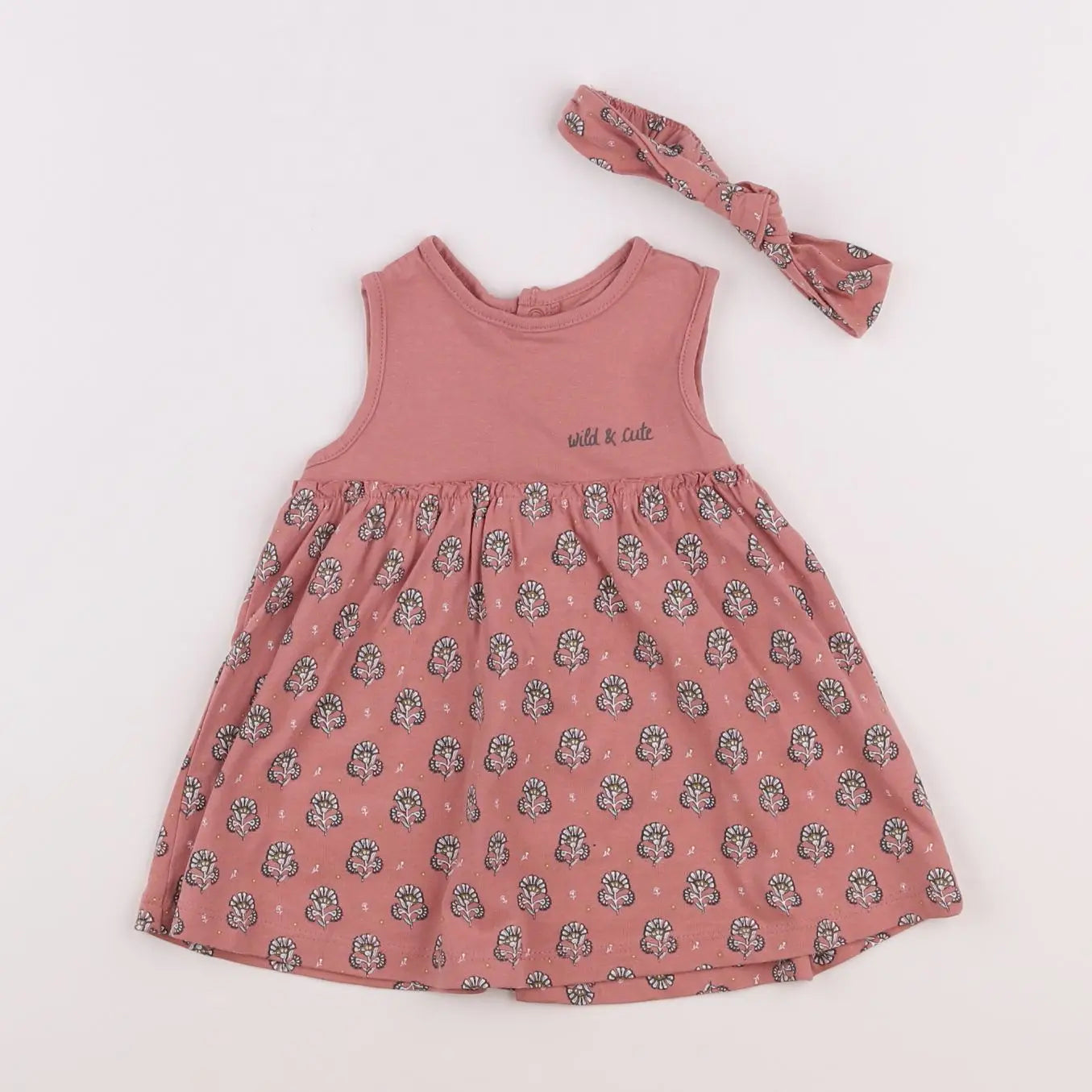 Vertbaudet - robe rose - 3 mois