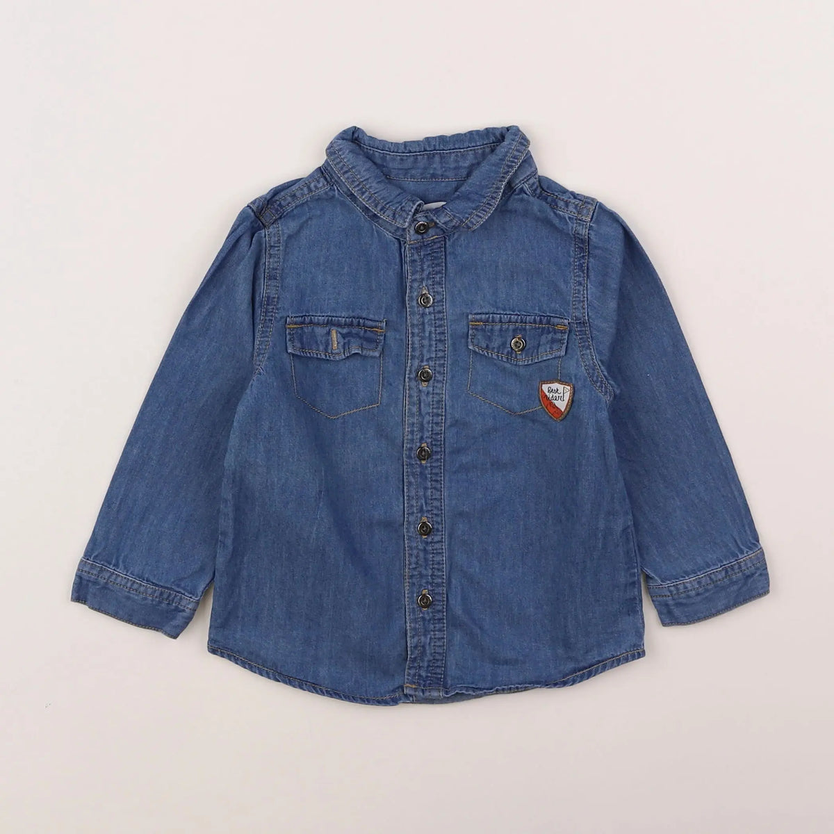 Vertbaudet - chemise bleu - 18 mois