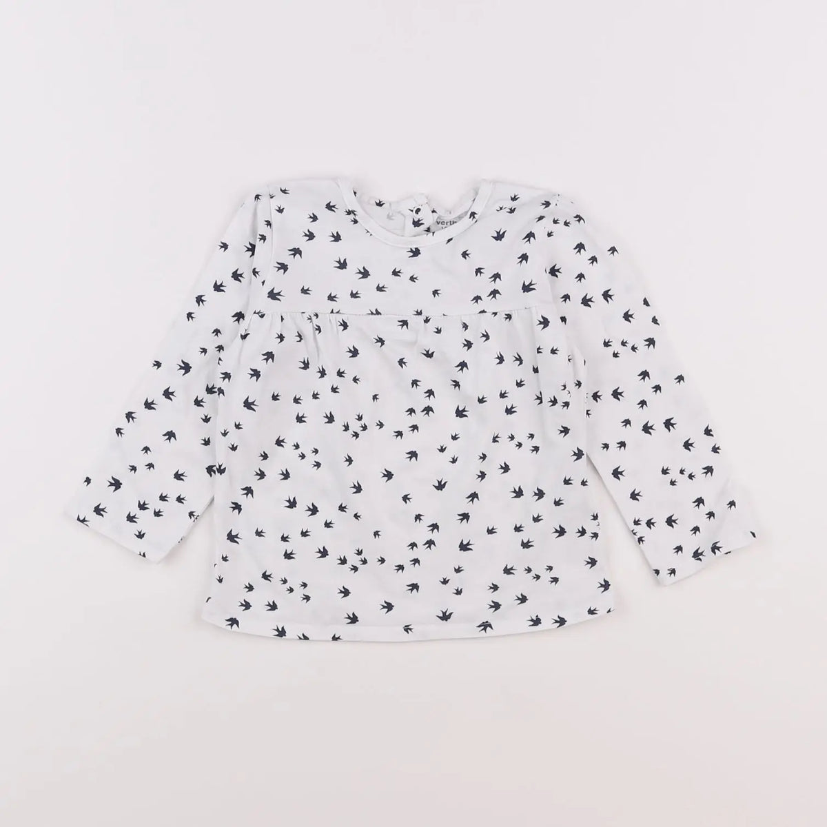 Vertbaudet - tee-shirt blanc, bleu - 18 mois