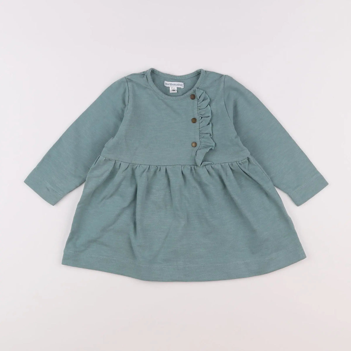 Vertbaudet - robe vert - 18 mois