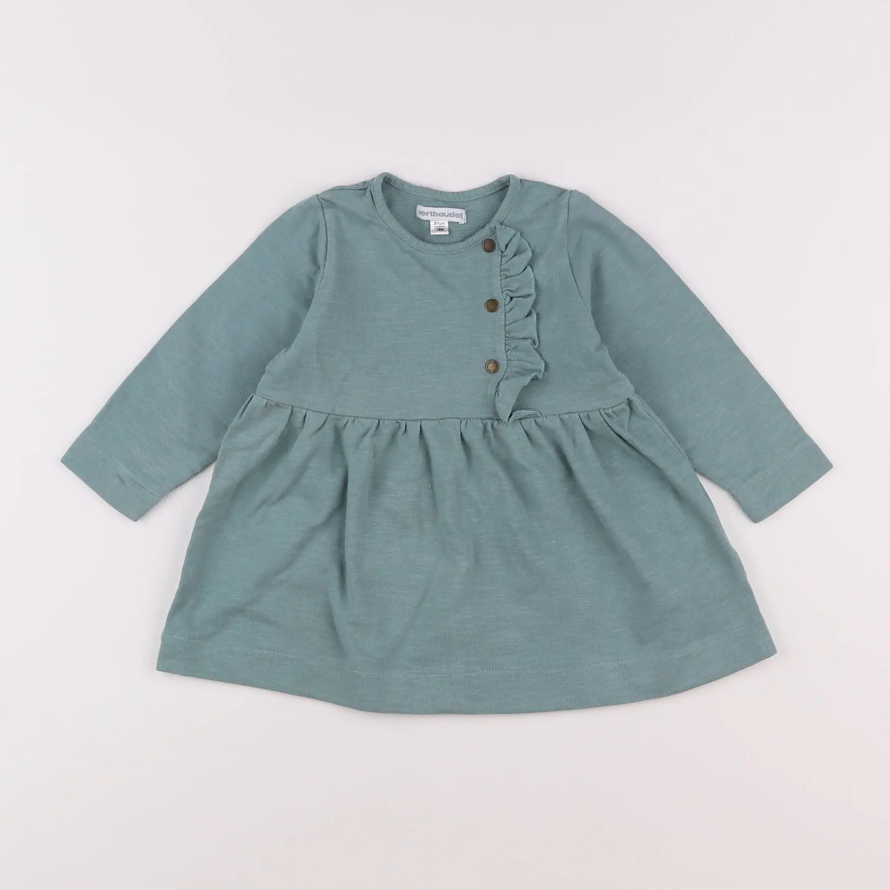 Vertbaudet - robe vert - 18 mois
