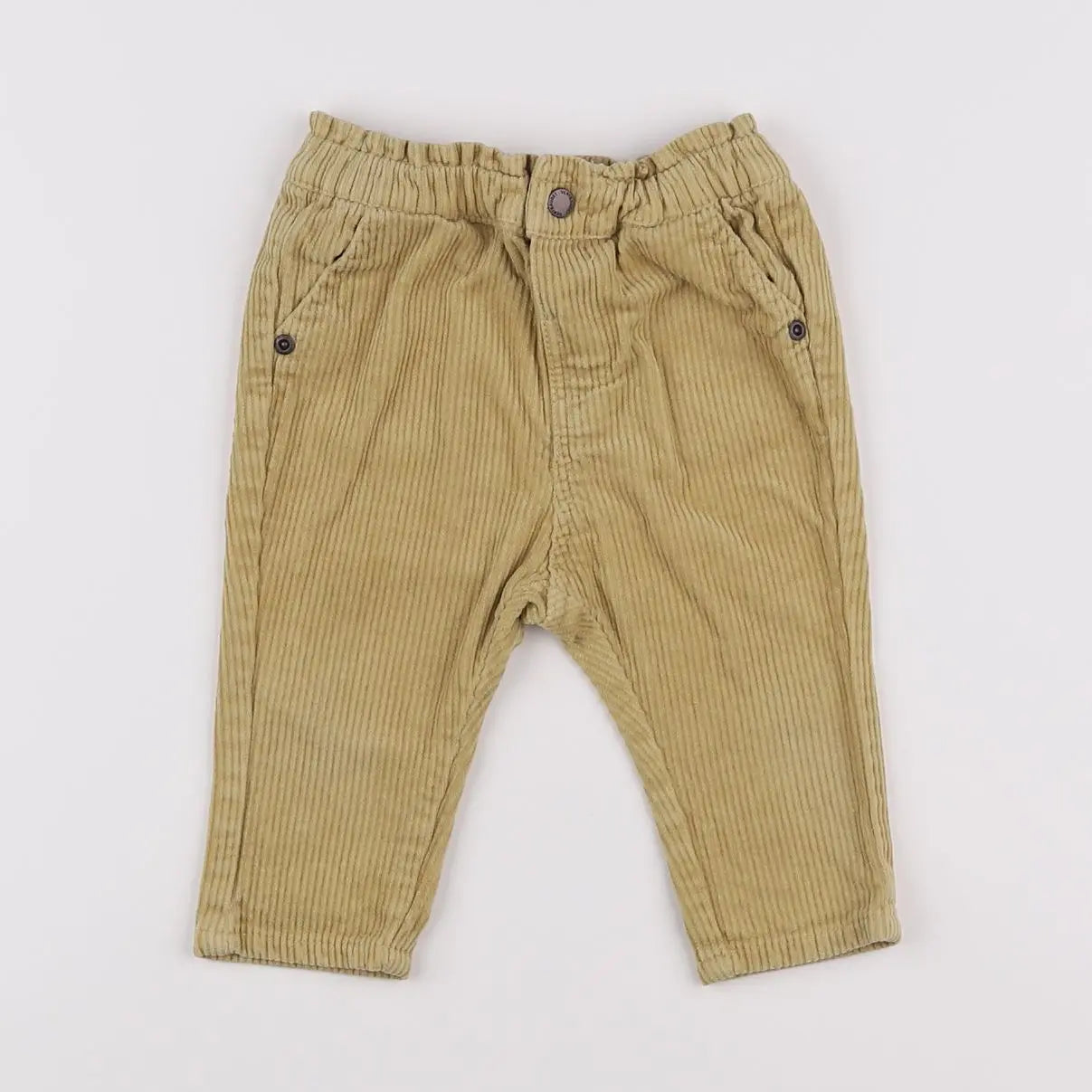 Vertbaudet - pantalon jaune - 6 mois