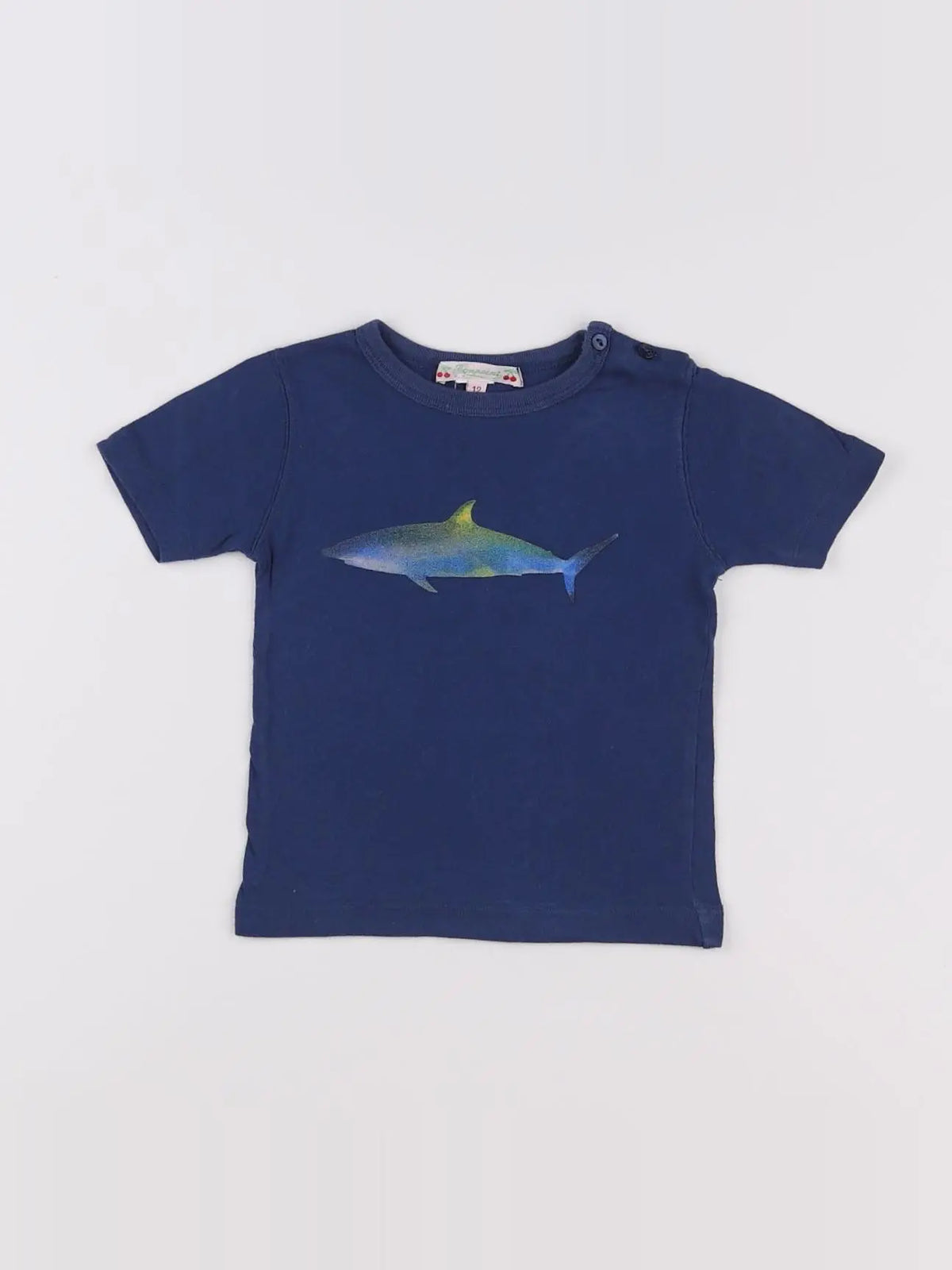 Bonpoint - tee-shirt bleu - 12 mois
