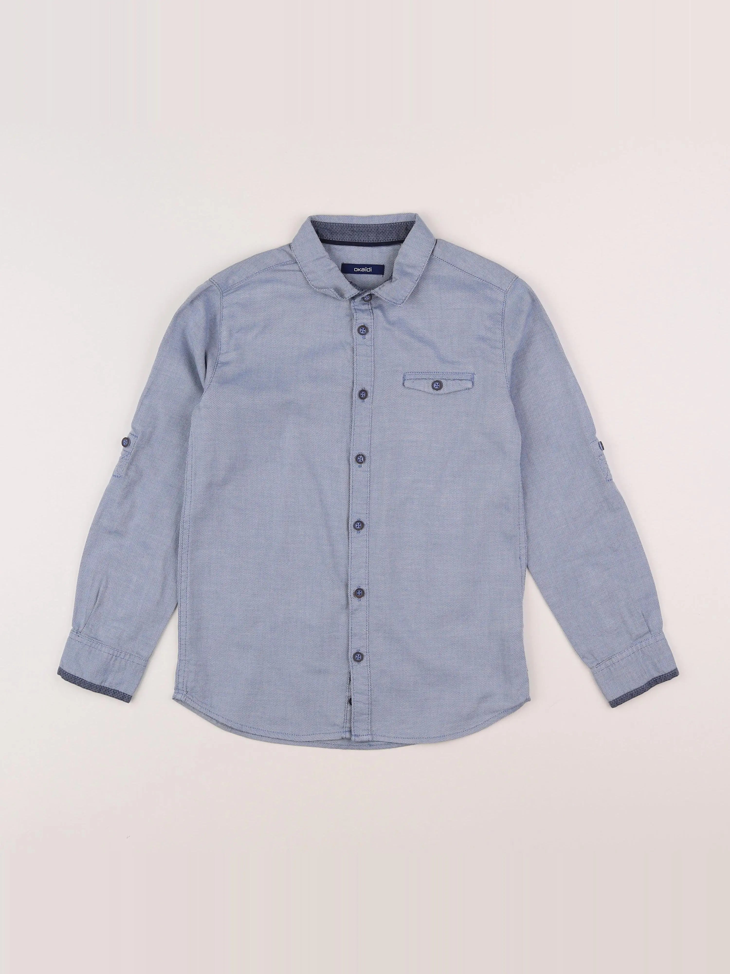 Okaidi - chemise bleu - 8 ans