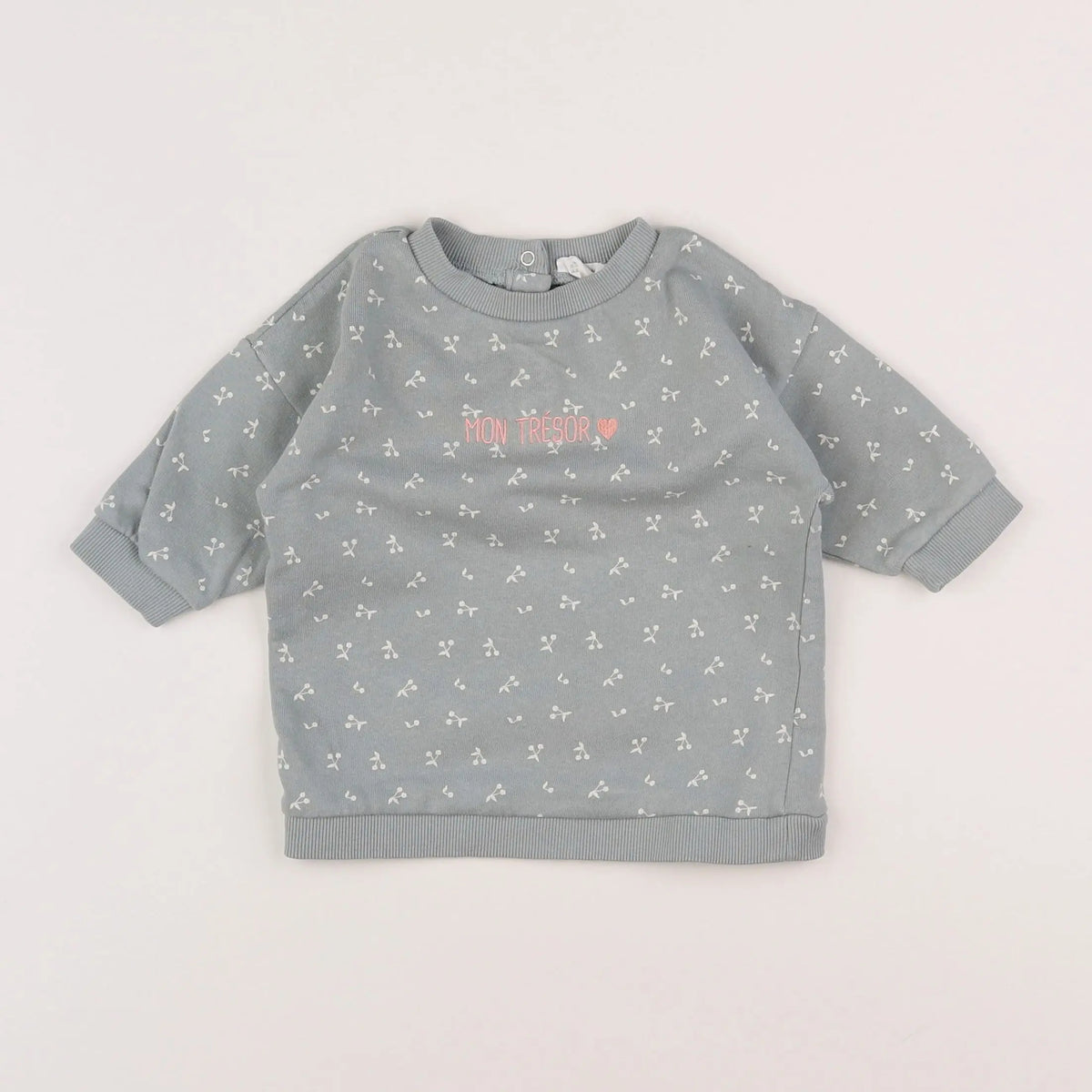 Vertbaudet - sweat vert - 6 mois