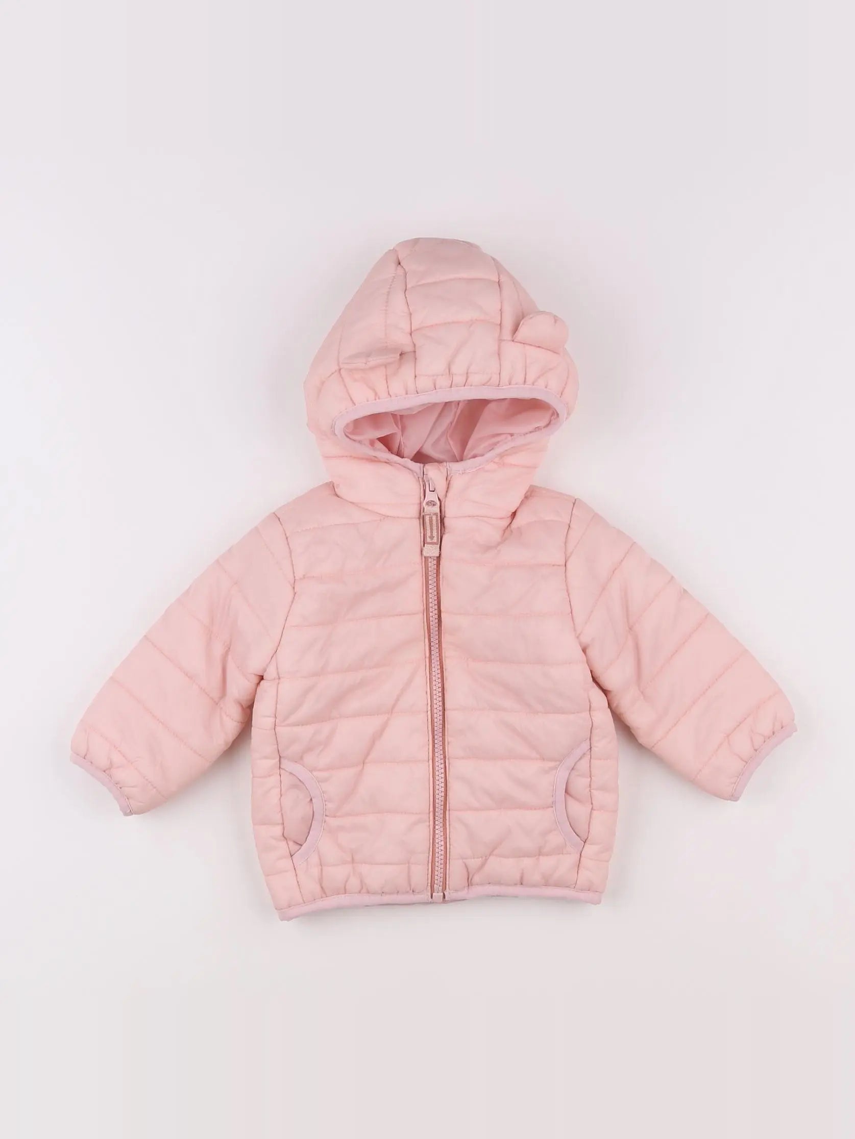 Vertbaudet - doudoune rose - 9 mois