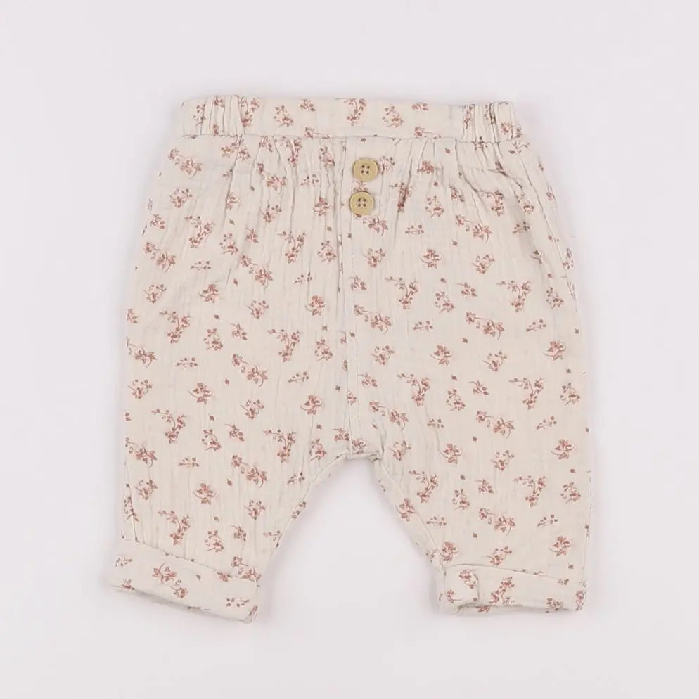 Vertbaudet - pantalon beige - 3 mois
