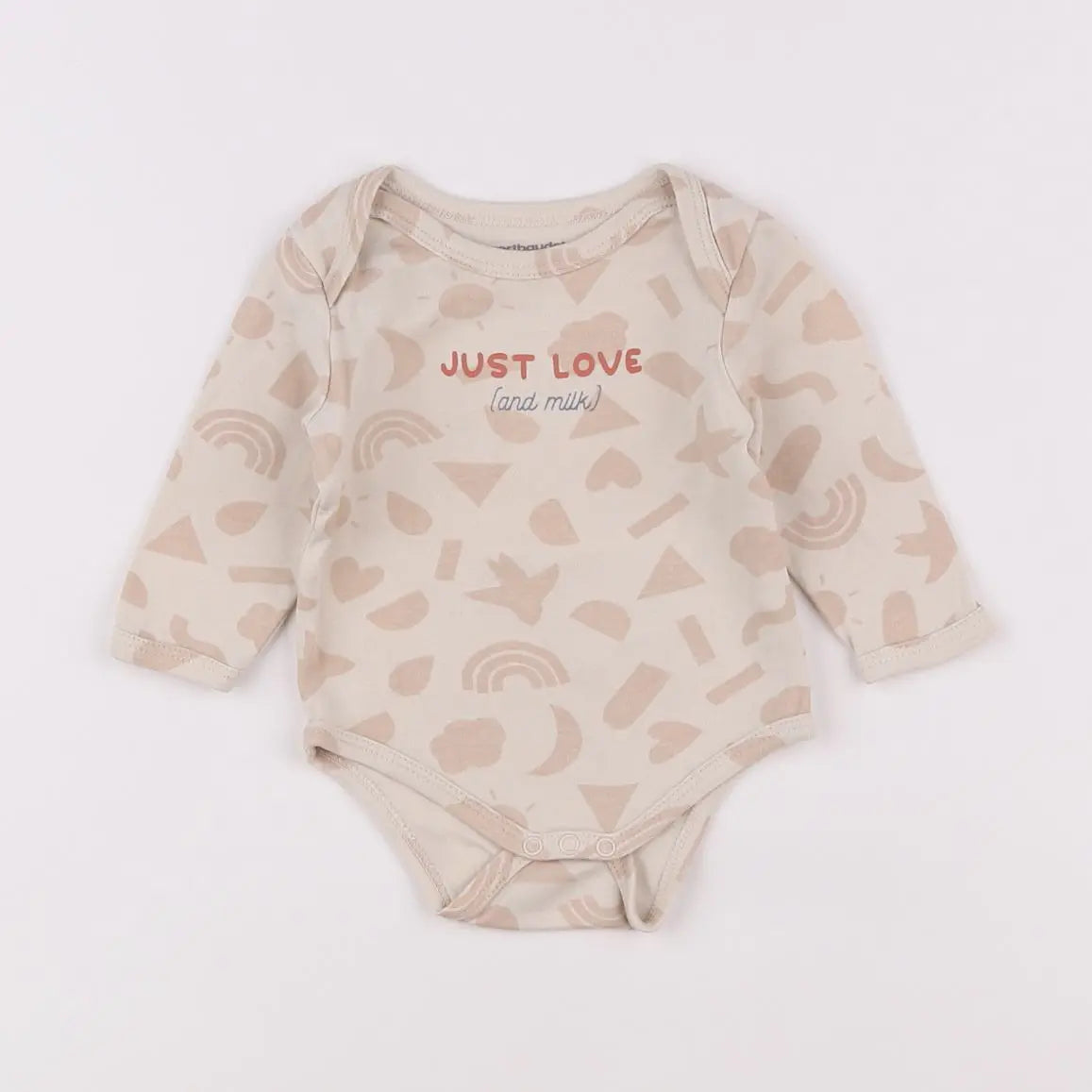 Vertbaudet - body beige - 3 mois