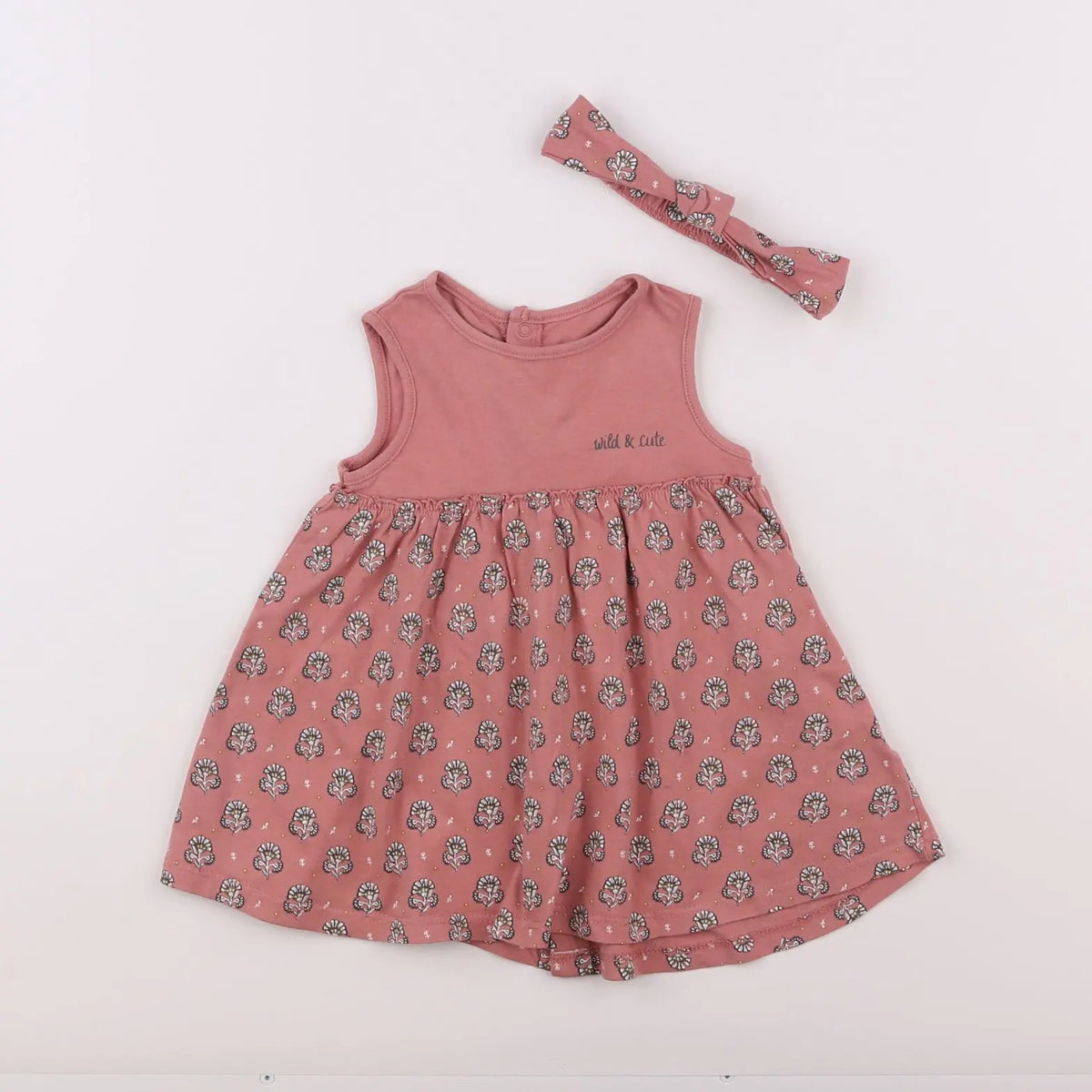 Vertbaudet - robe rose - 6 mois