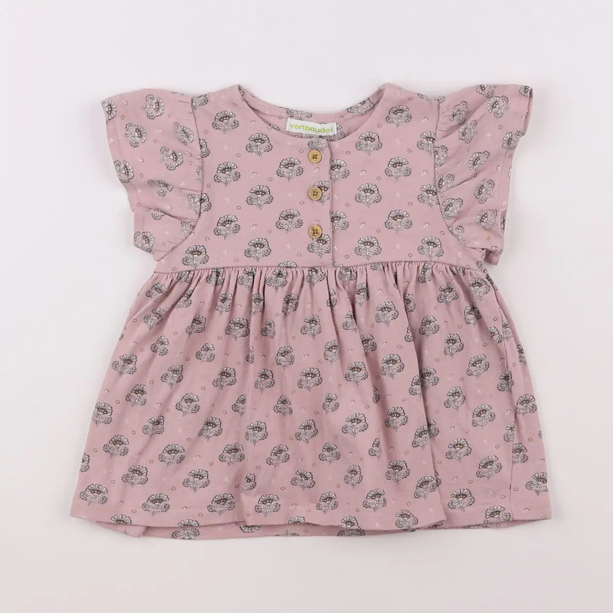 Vertbaudet - robe rose - 6 mois