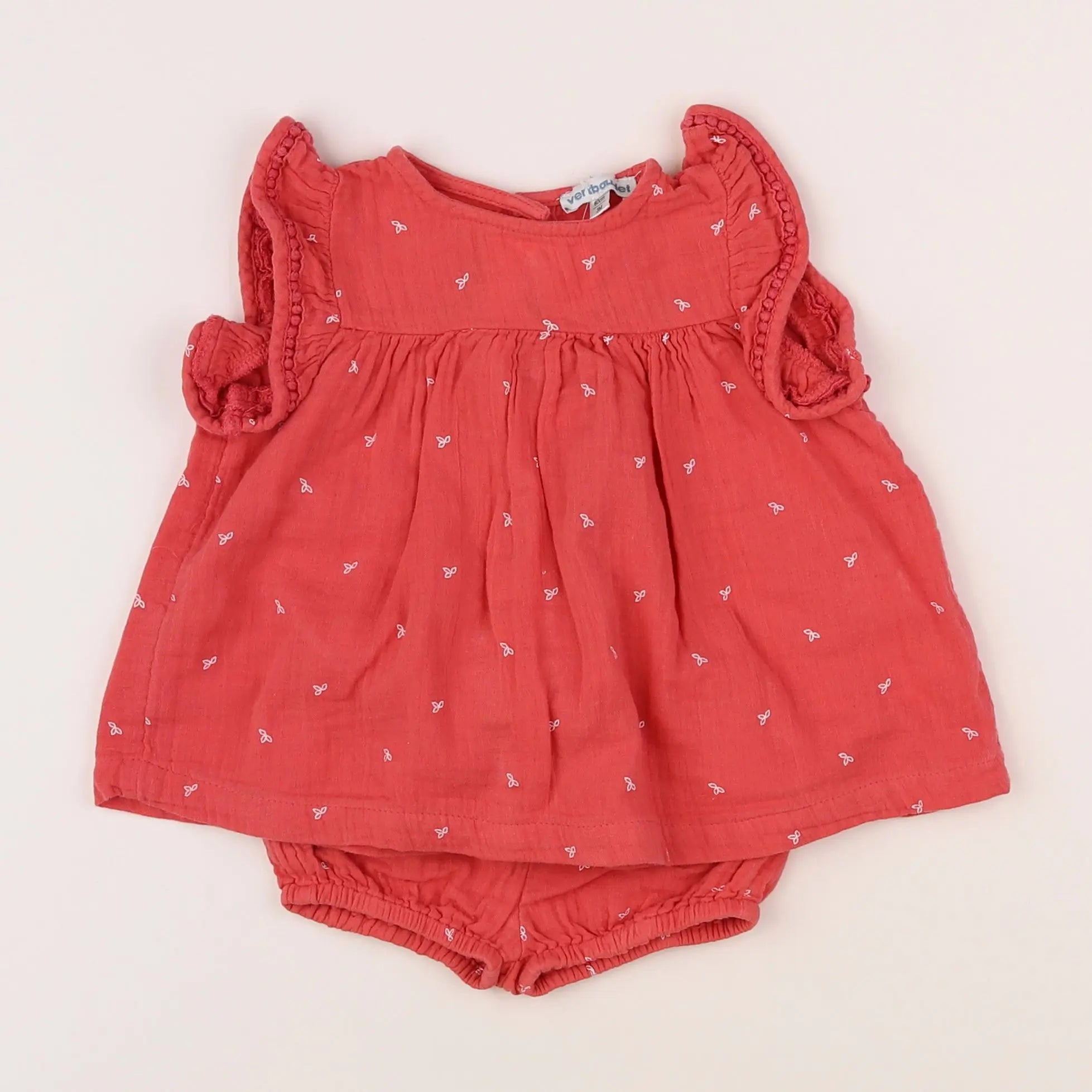 Vertbaudet - robe rose - 3 mois