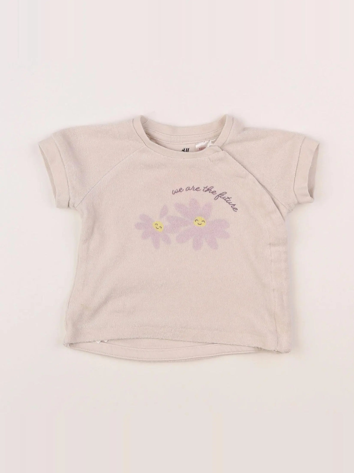 H&M - tee-shirt beige - 3 mois