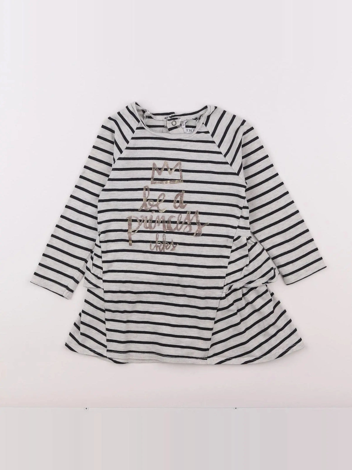 IKKS - robe gris, bleu - 2 ans