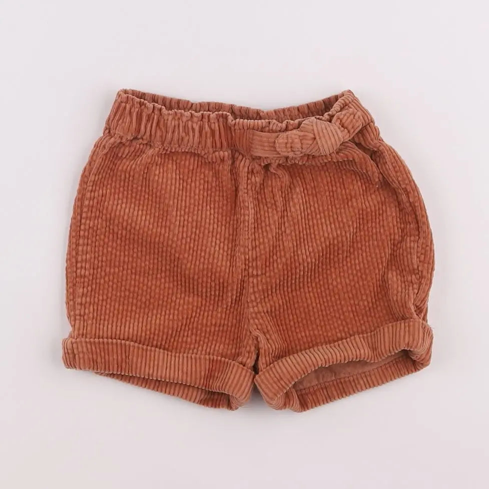 Vertbaudet - short marron - 12 mois