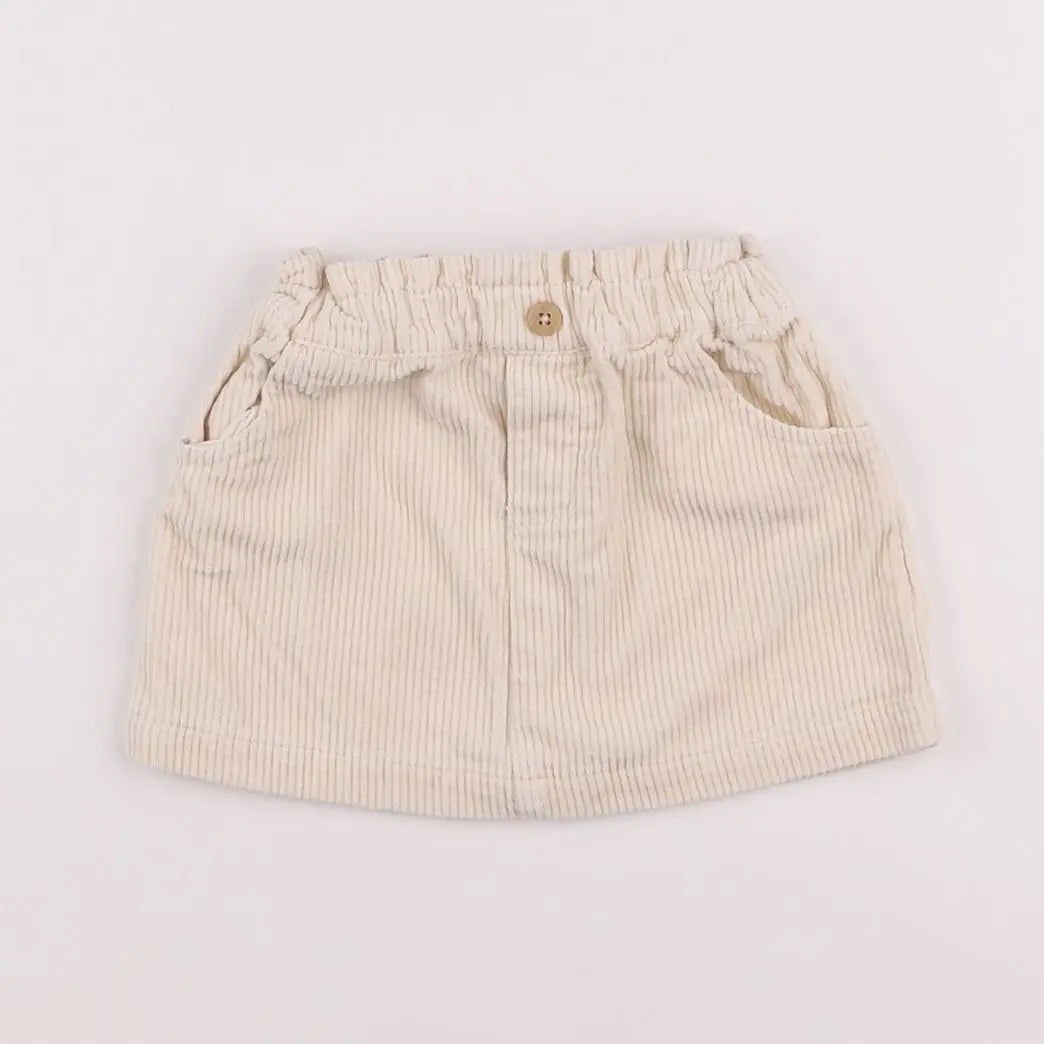 Vertbaudet - jupe beige - 12 mois