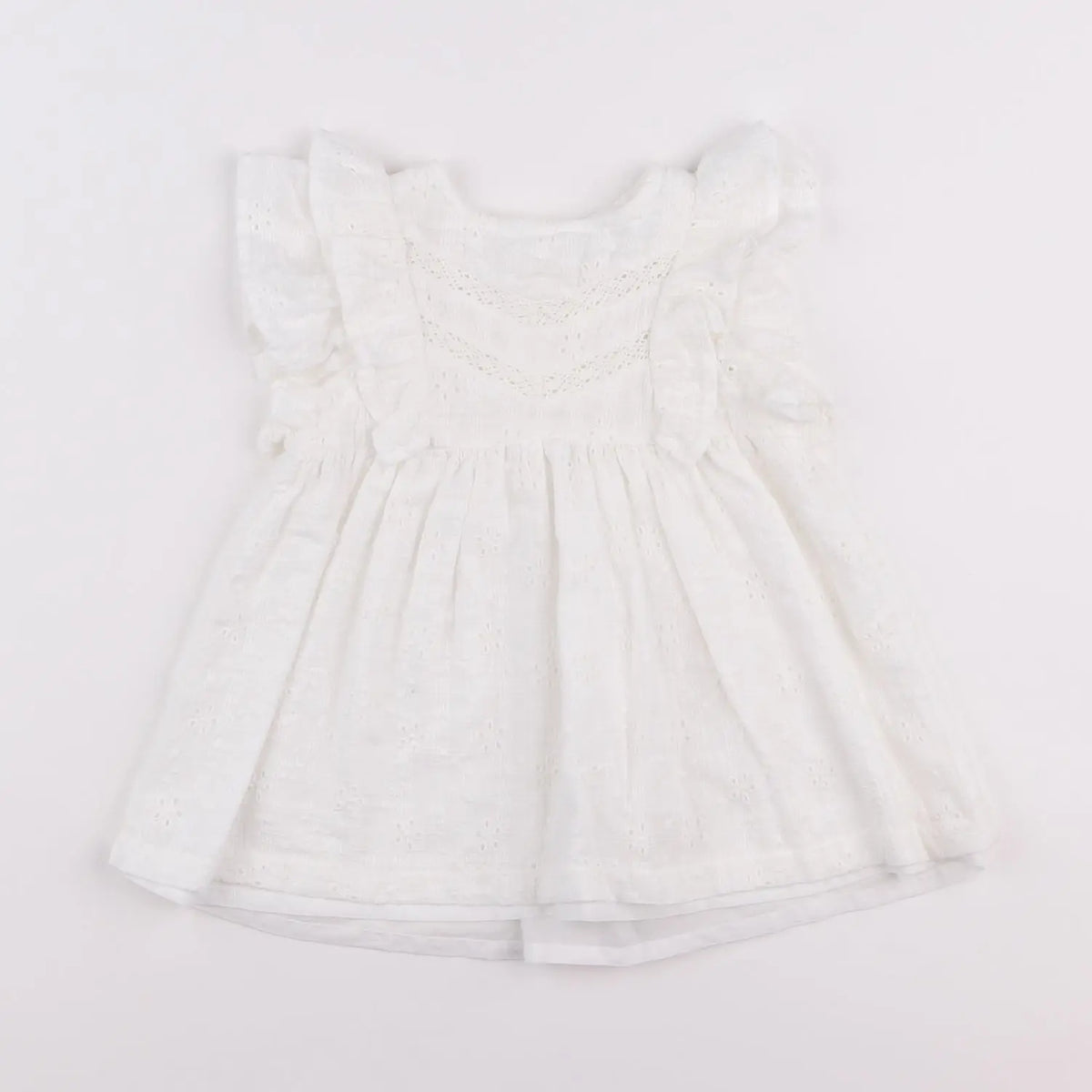 Vertbaudet - robe blanc - 12 mois