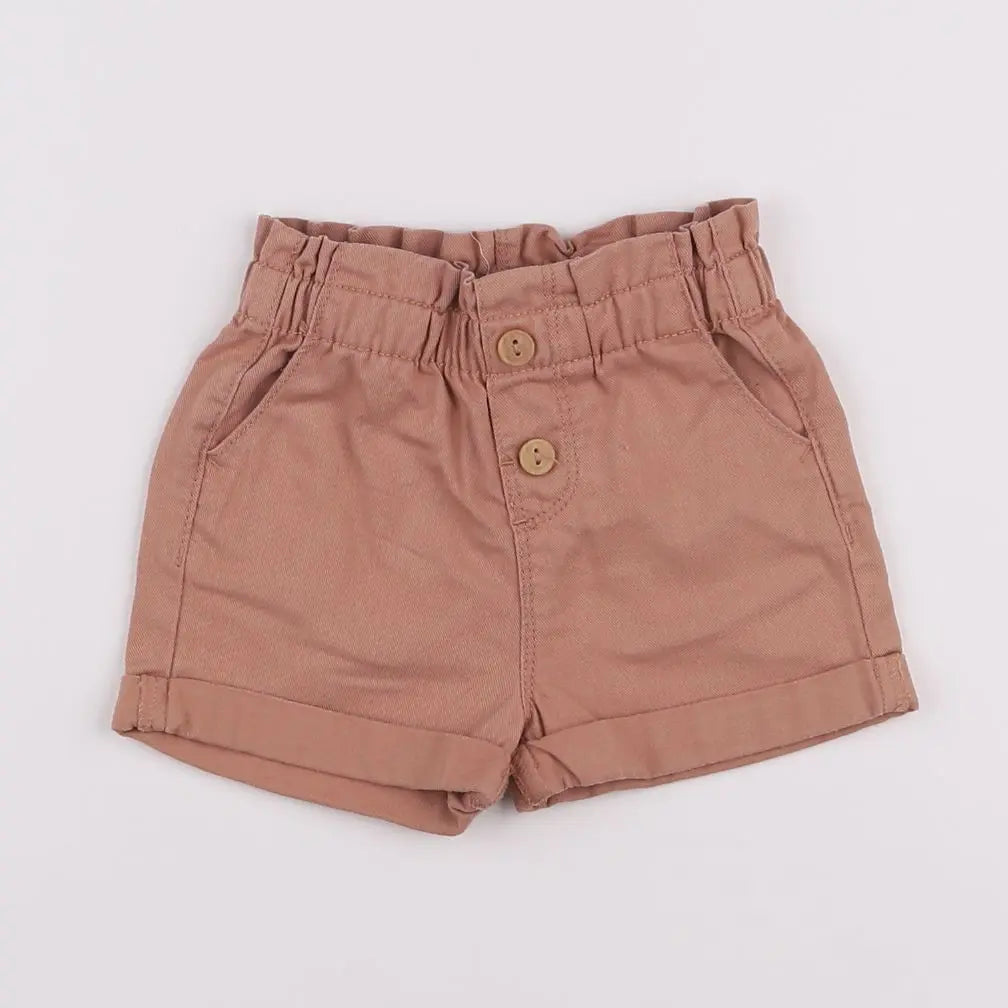 Vertbaudet - short marron - 12 mois