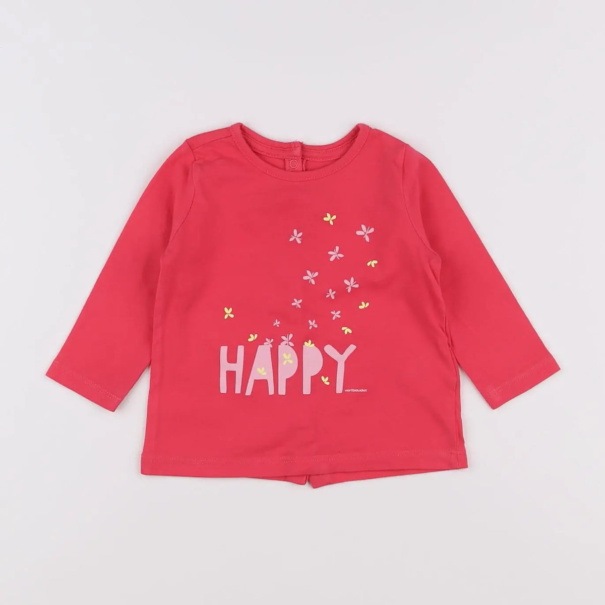 Vertbaudet - tee-shirt rose - 9 mois