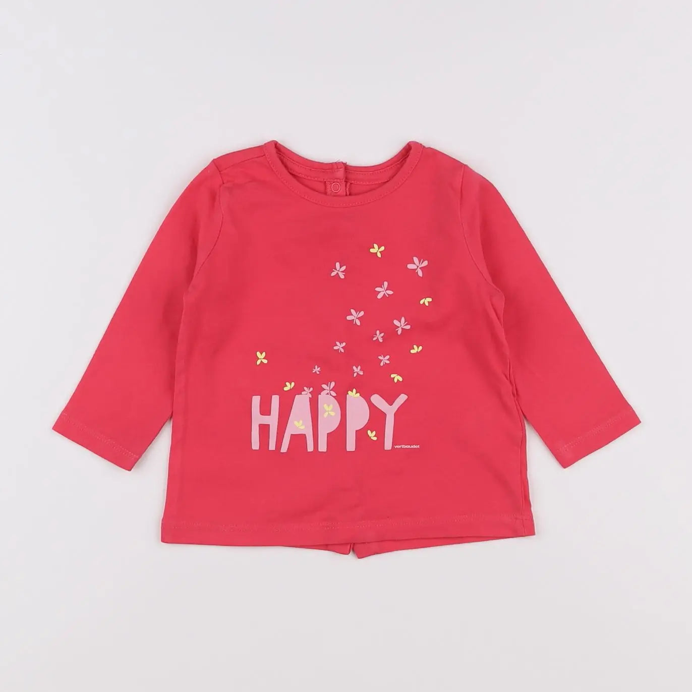 Vertbaudet - tee-shirt rose - 9 mois