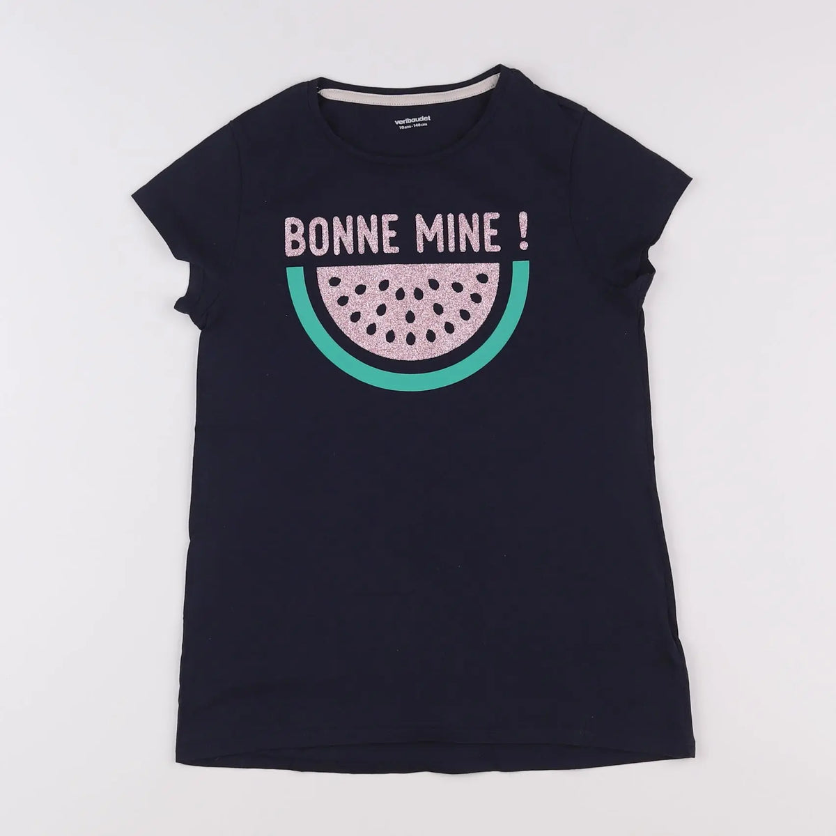 Vertbaudet - tee-shirt bleu - 10 ans