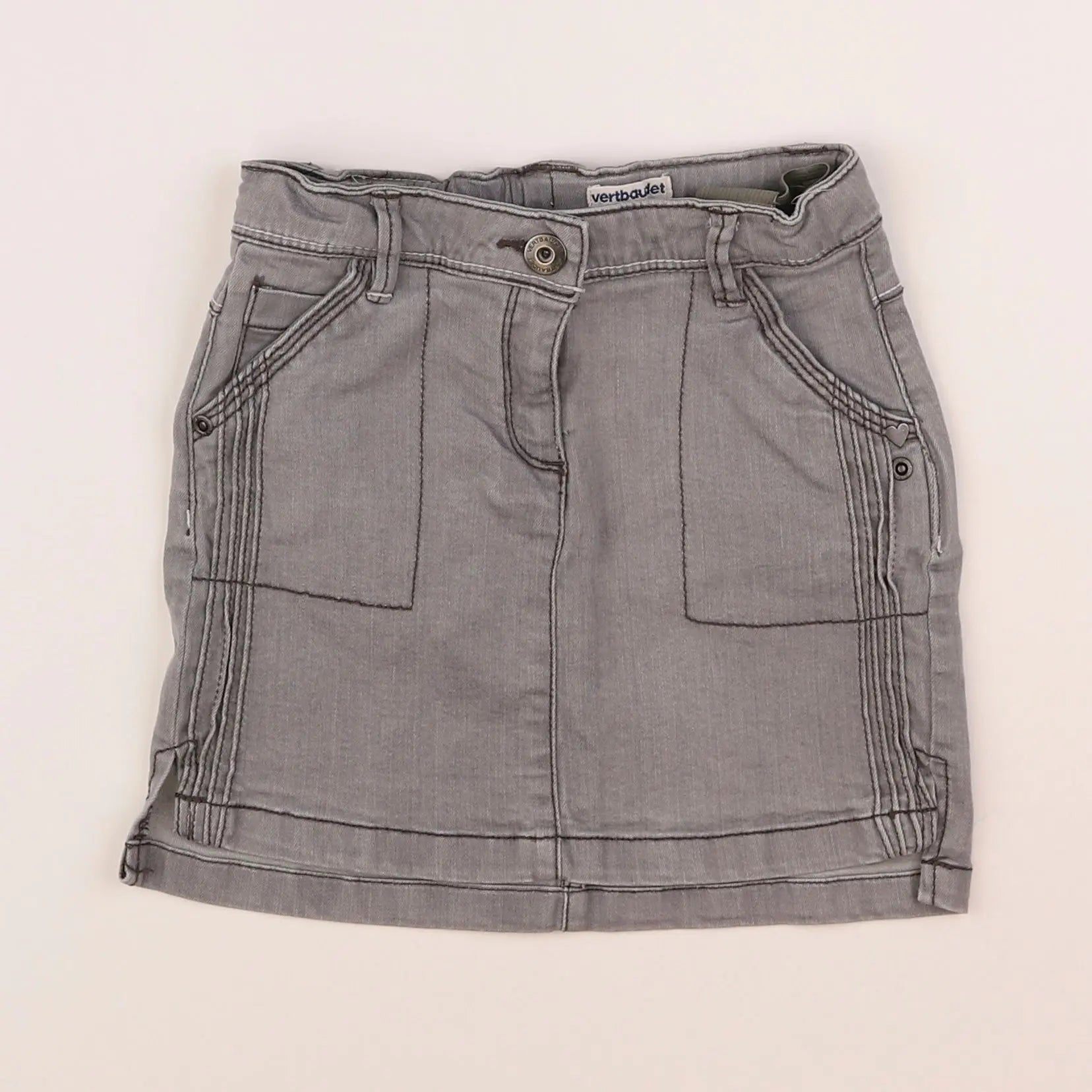 Vertbaudet - jupe gris - 5 ans