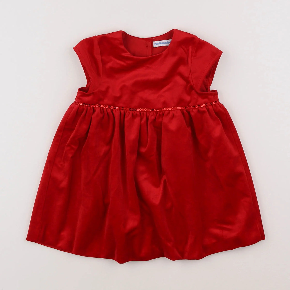 Vertbaudet - robe rouge - 2 ans