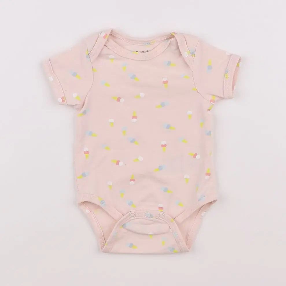 Vertbaudet - body rose - 1 mois