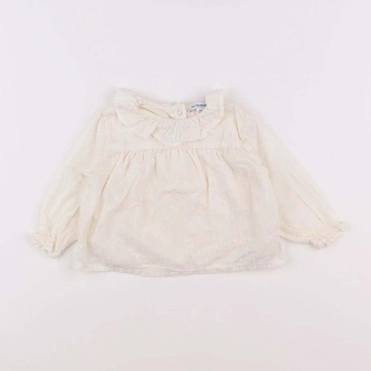 Vertbaudet - blouse beige - 12 mois